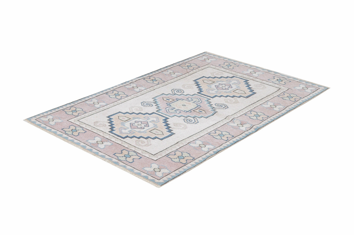 Turkish Rug, Vintage Rug, Handmade Rug, Oushak Rug, Area Rug, Neutral Rug, Living Room Rug, Carpet Rug, Coastal Decor, Rug 3x5, 12288