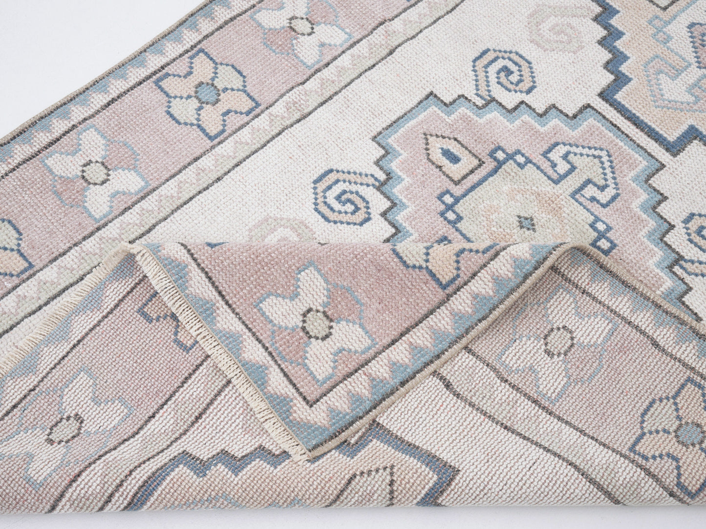 Turkish Rug, Vintage Rug, Handmade Rug, Oushak Rug, Area Rug, Neutral Rug, Living Room Rug, Carpet Rug, Coastal Decor, Rug 3x5, 12288