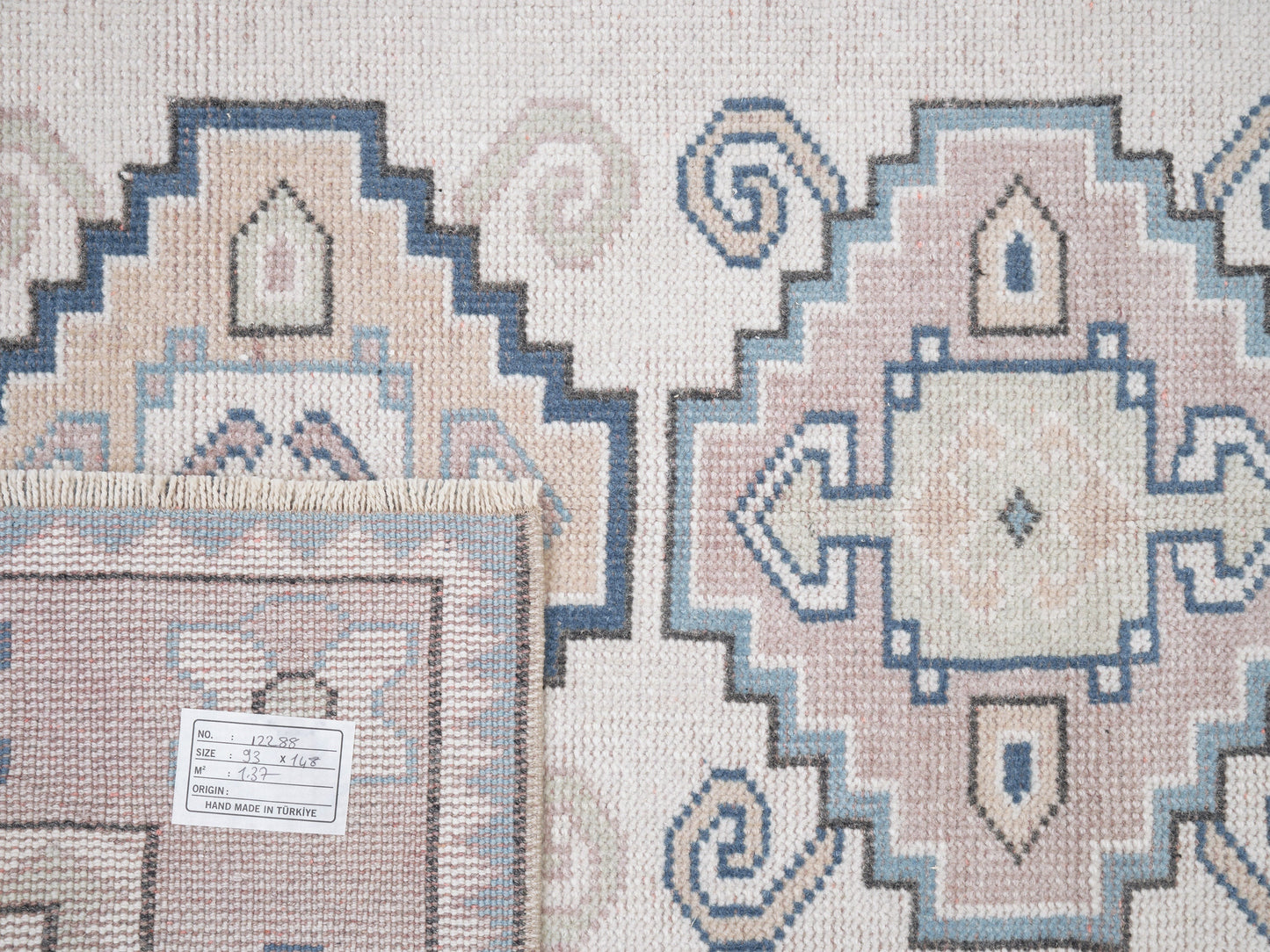 Turkish Rug, Vintage Rug, Handmade Rug, Oushak Rug, Area Rug, Neutral Rug, Living Room Rug, Carpet Rug, Coastal Decor, Rug 3x5, 12288