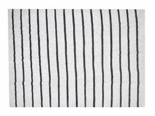 Turkish Kilim, Vintage Kilim, Area Kilim Rug, Handmade Kilim Rug, White Hemp Kilim Rug, Large Rug, Oversize Rug, Kilim Rug 9x12, 12276
