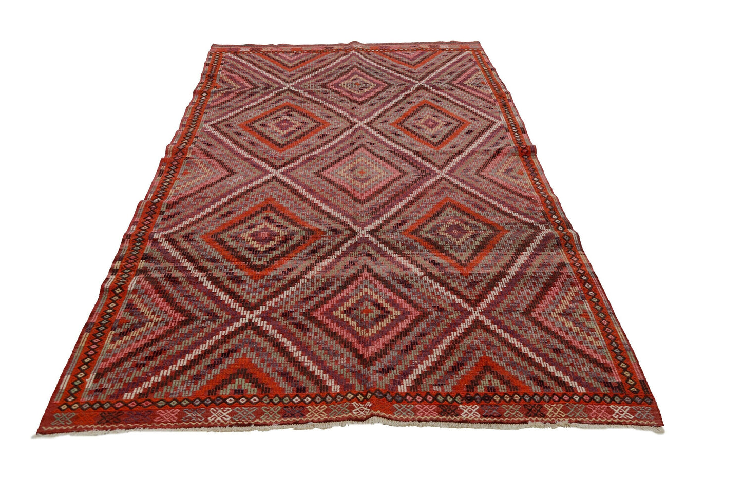 Kilim Rug, One of a Kind, Turkish Rug Ethnic, Vintage Rug Boho, Area Kilim Rug, Handmade Decorative Rug, Turkish Kilim Rug 6x10, 2878