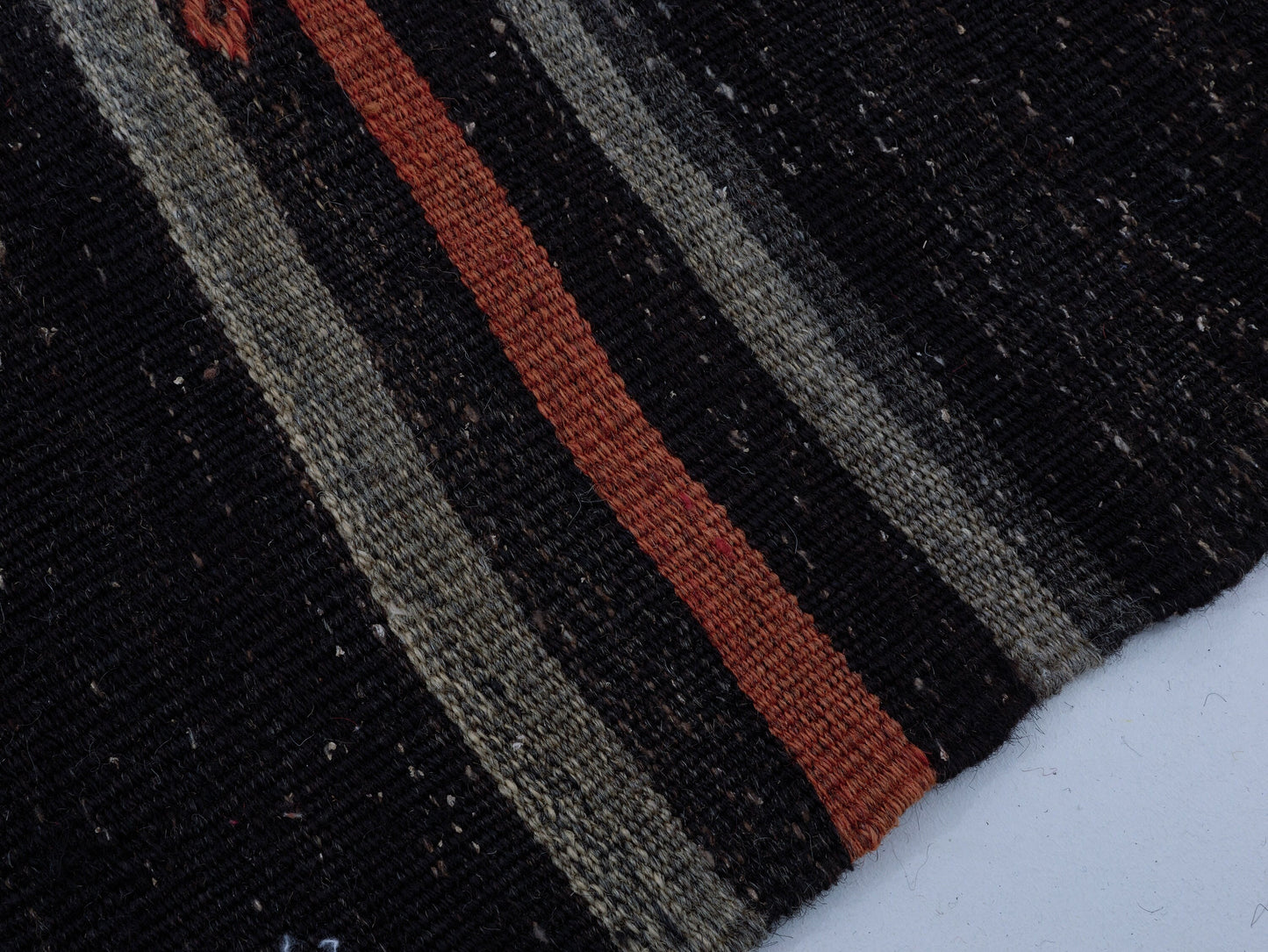 Handmade Kilim Rug, Turkish Kilim, Large Black Rug, Farmhouse Decor, Vintage Rug, Oversize Kilim Rug, Goat Hair Rug, Rug Kilim 9x13, 11496