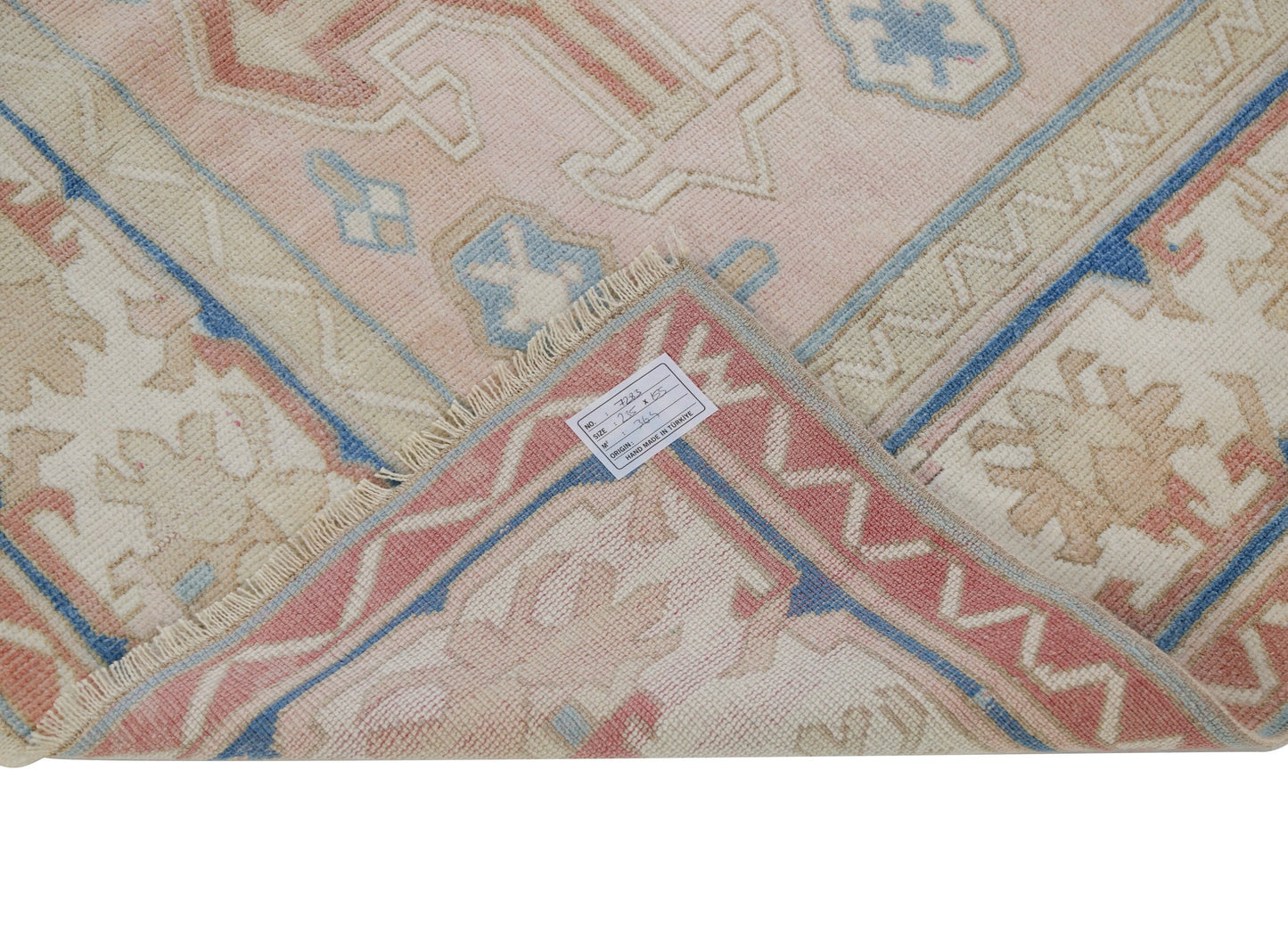 5x8 Rug,Turkish Rug 5x8, Pink rug ,Vintage Rug, Faded rug, Oushak Rug, Handmade Rug, Area Rug, Wool rug, Living Room Rug,Primitive rug,7283