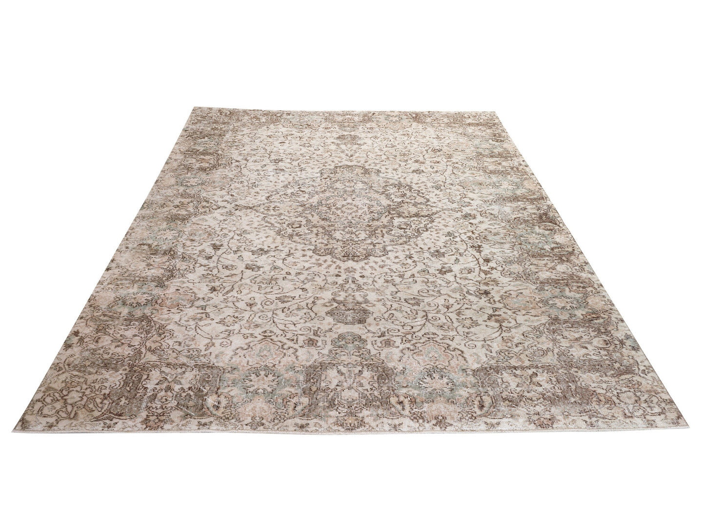 Turkish Rug, Vintage Rug, Handmade Rug, Neutral Rug, Area Rug, Oushak Rug, Living Room Rug, Carpet Rug, Turkey Rug, Rug 7x10, 10445