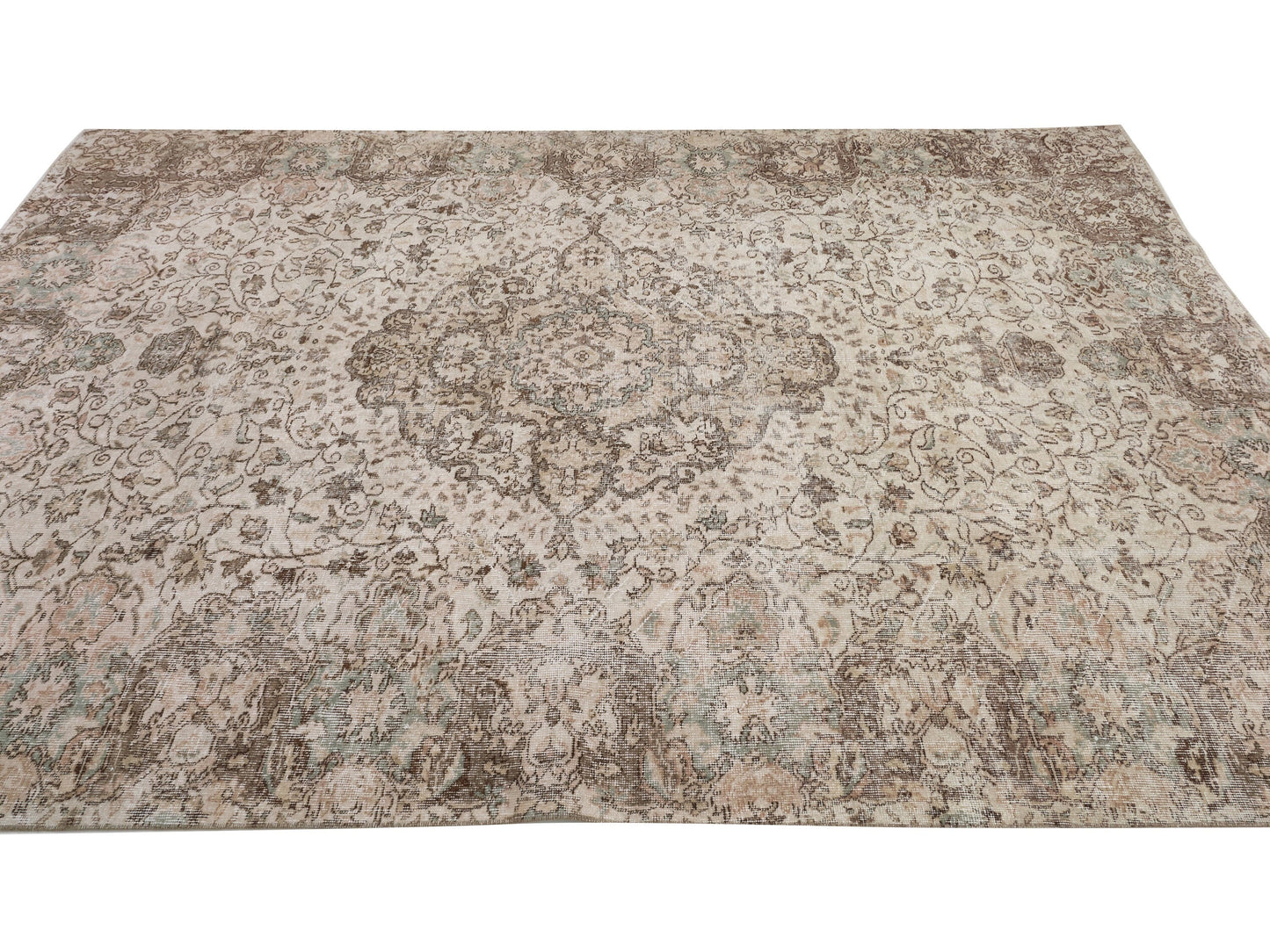 Turkish Rug, Vintage Rug, Handmade Rug, Neutral Rug, Area Rug, Oushak Rug, Living Room Rug, Carpet Rug, Turkey Rug, Rug 7x10, 10445