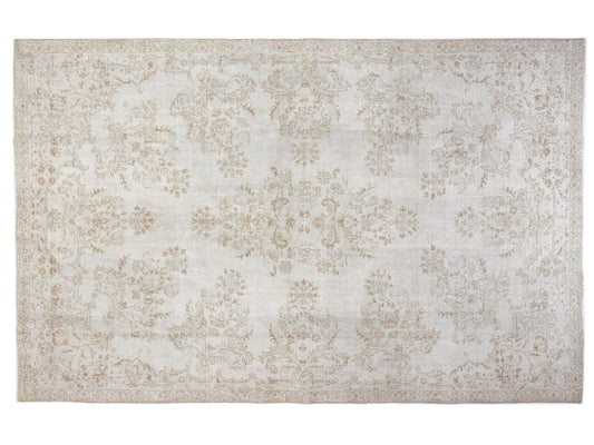 Neutral Handmade Rug, Vintage rug, Oushak Antique rug, Anatolian Turkish Rug 8x11, Vintage Unique Rug, Unique rug, Entryway Rug, 10446