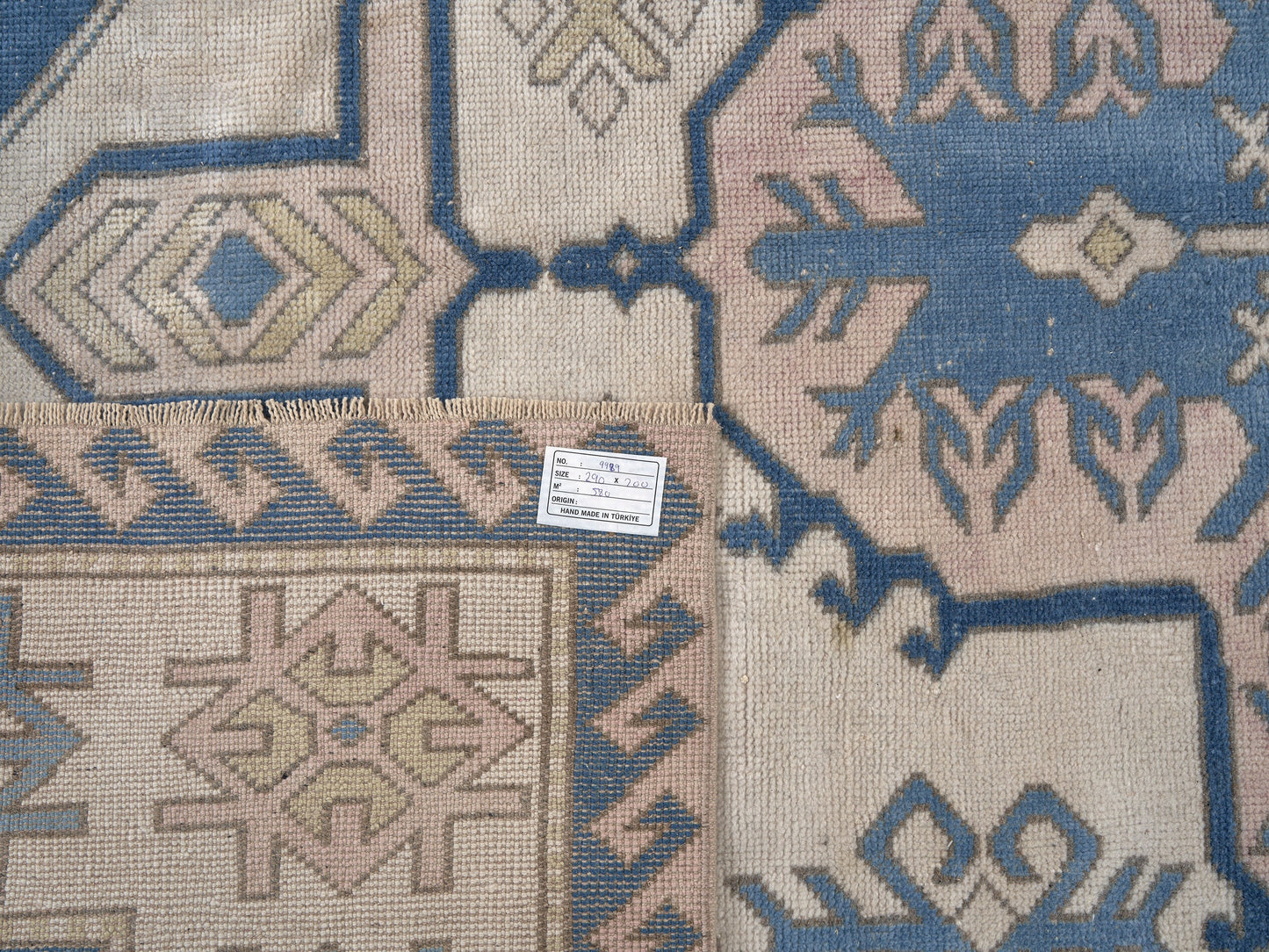 Turkish Oushak Vintage Rug, Handmade Eclectic Rug, Bohemian Rug, Area Faded Rug, Bedroom Rug, Carpet Rug, Rug 7x9, Turkish Carpet, 9989