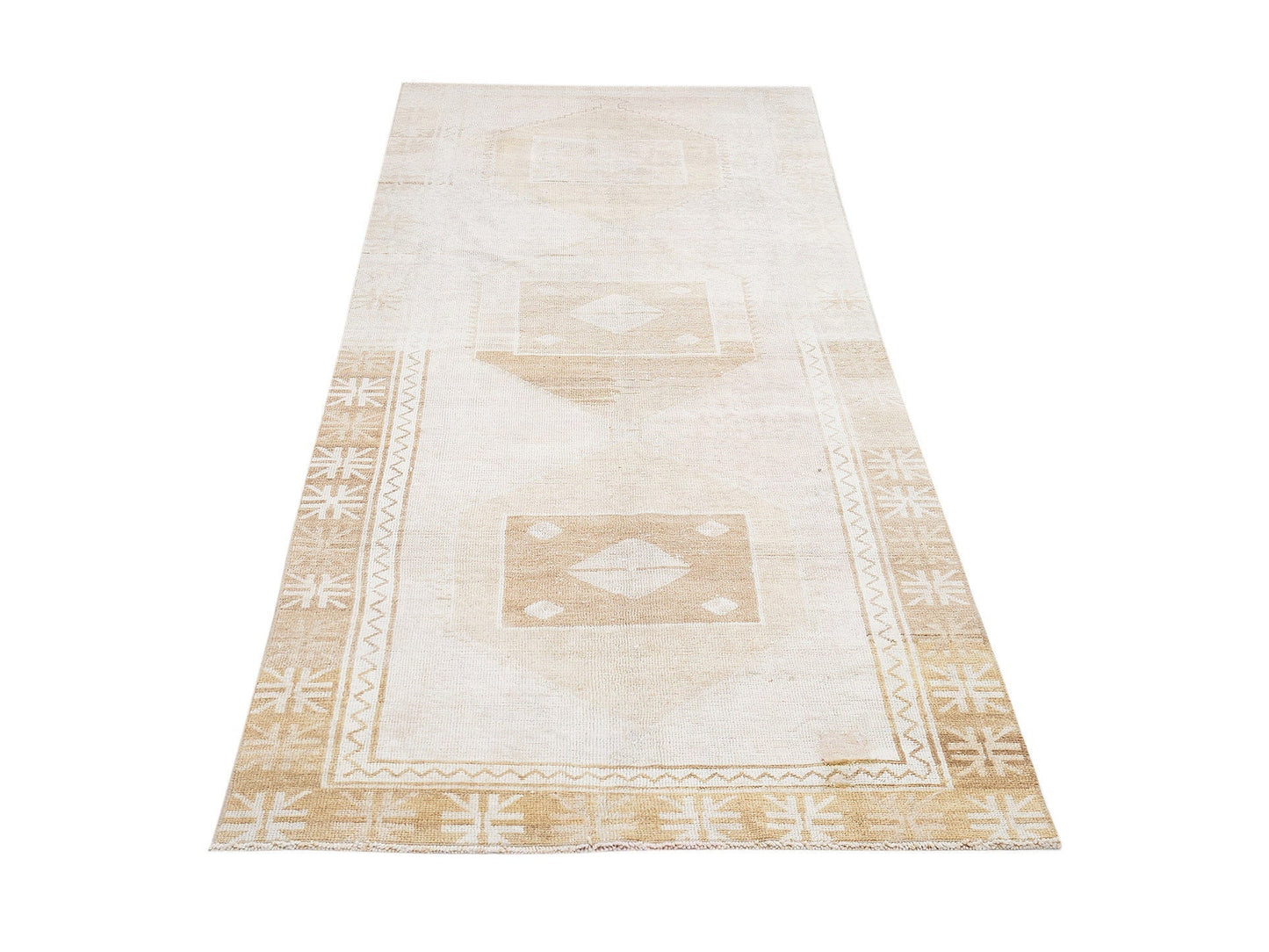 Vintage Oushak Runner, Turkish Runner, Carpet Runner, Handmade Antique Runner Rug, Hallway Runner, Coastal Decor, Runner Rug 3x9, 10454