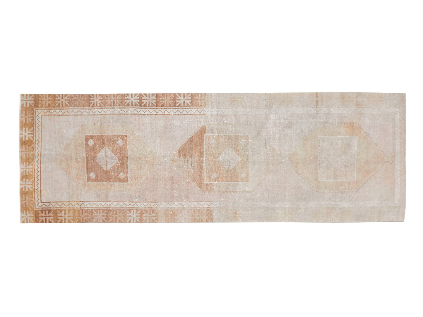 Vintage Oushak Runner, Turkish Runner, Carpet Runner, Handmade Antique Runner Rug, Hallway Runner, Coastal Decor, Runner Rug 3x9, 10454