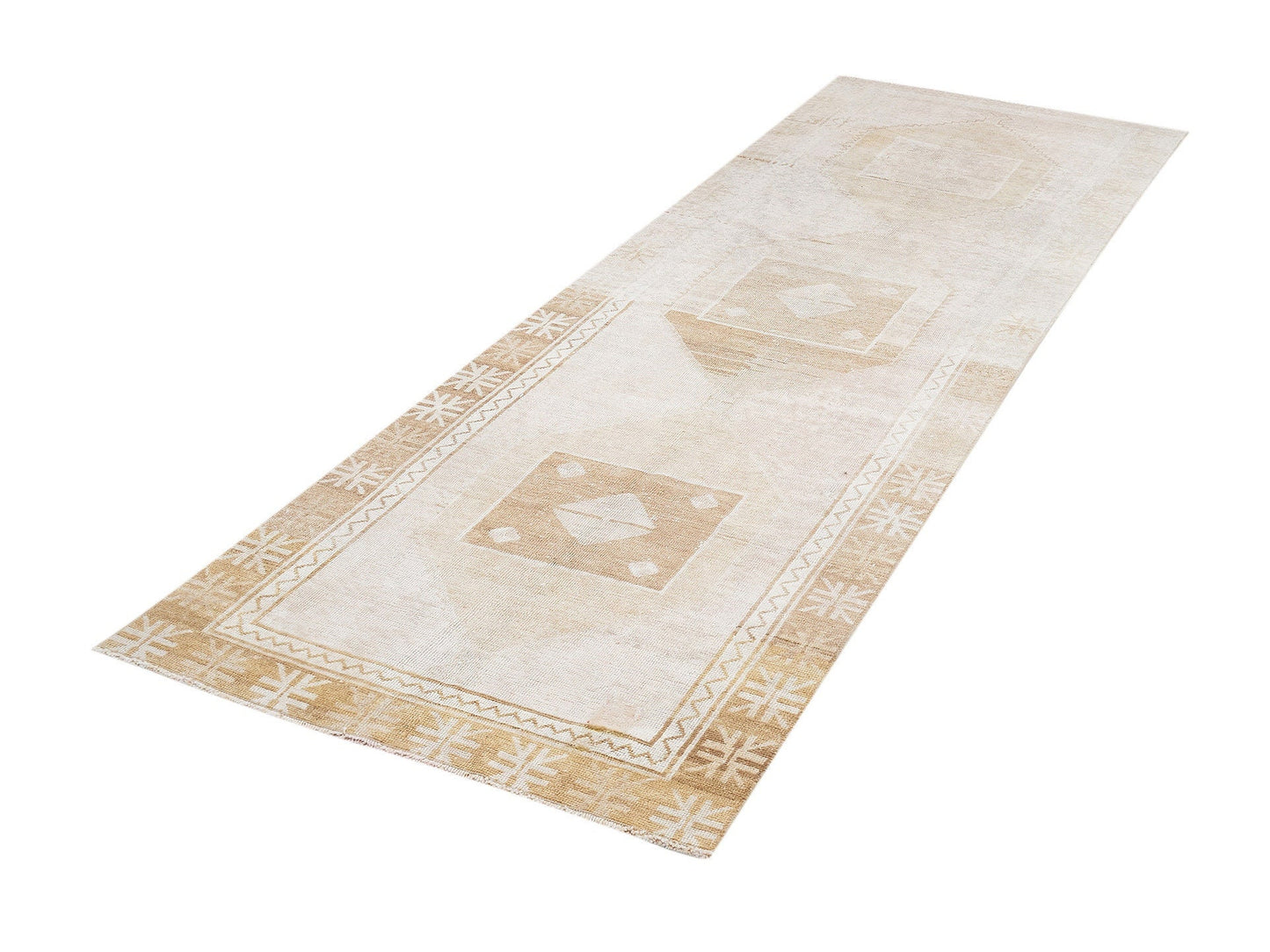 Vintage Oushak Runner, Turkish Runner, Carpet Runner, Handmade Antique Runner Rug, Hallway Runner, Coastal Decor, Runner Rug 3x9, 10454