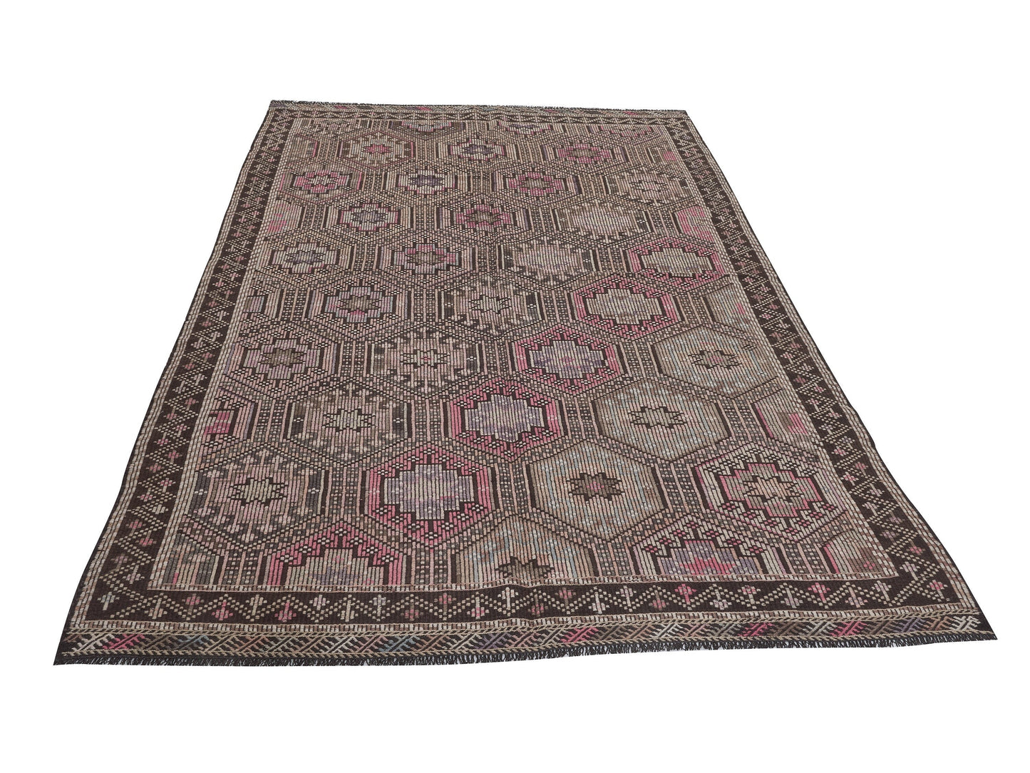 Vintage Kilim, Turkish Kilim, Handmade Anatolia Eclectic Kilim Rug, Bohemian Kilim Rug, Area Kilim Rug, Bedroom Rug, Kilim Rug 6x10, 11167