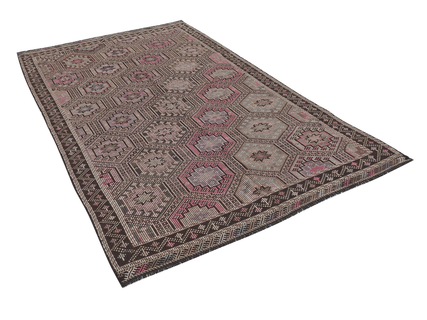 Vintage Kilim, Turkish Kilim, Handmade Anatolia Eclectic Kilim Rug, Bohemian Kilim Rug, Area Kilim Rug, Bedroom Rug, Kilim Rug 6x10, 11167
