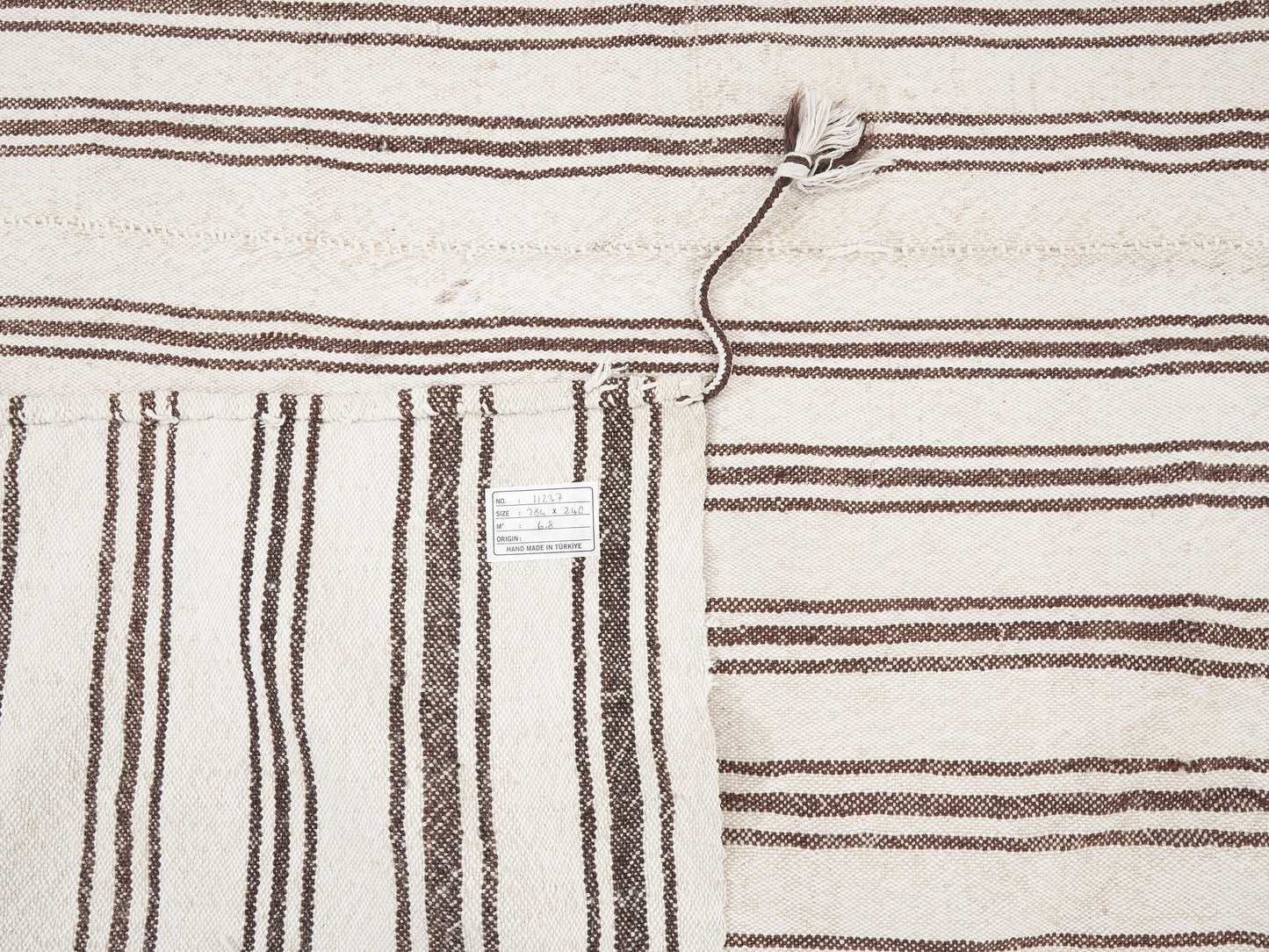 Turkish Kilim, Vintage Kilim, Kilim Rug 8x9, Handmade Flat Weave Striped Kilim Rug, Scandinavian Rug, Turkish Kilim Rug, Rug Kilim, 11237