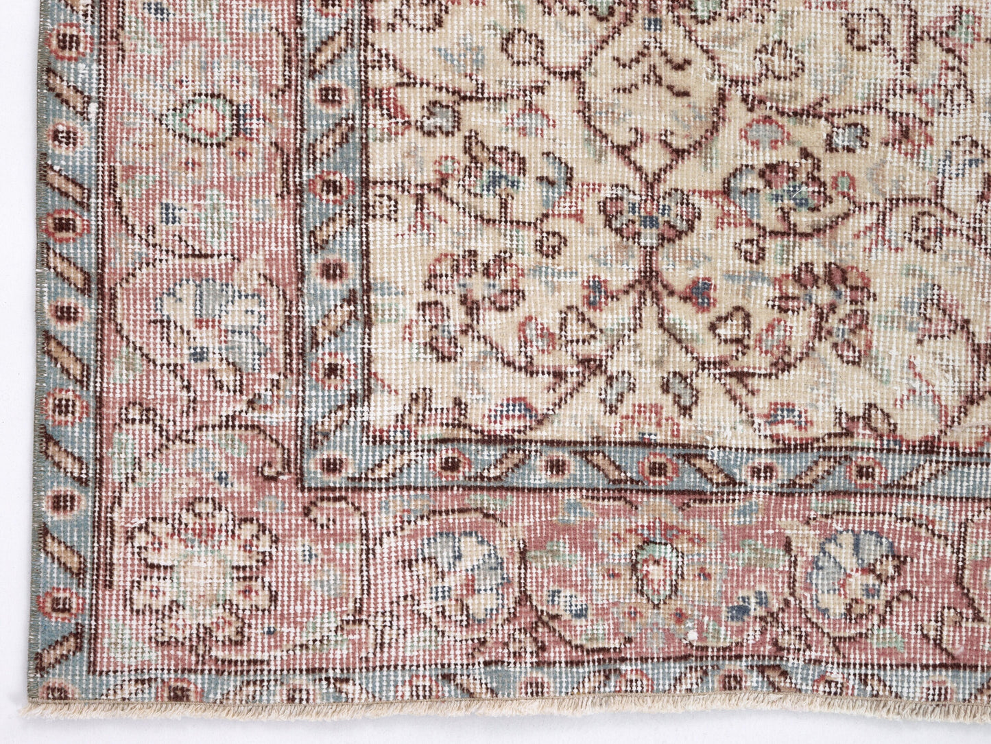 Area Rug, Handmade Rug, Neutral Muted Unique Rug, Bohemian Eclectic Rug, Vintage Rug, Turkish Oushak Rug, Rug 5x9, Living Room Rug, 10416