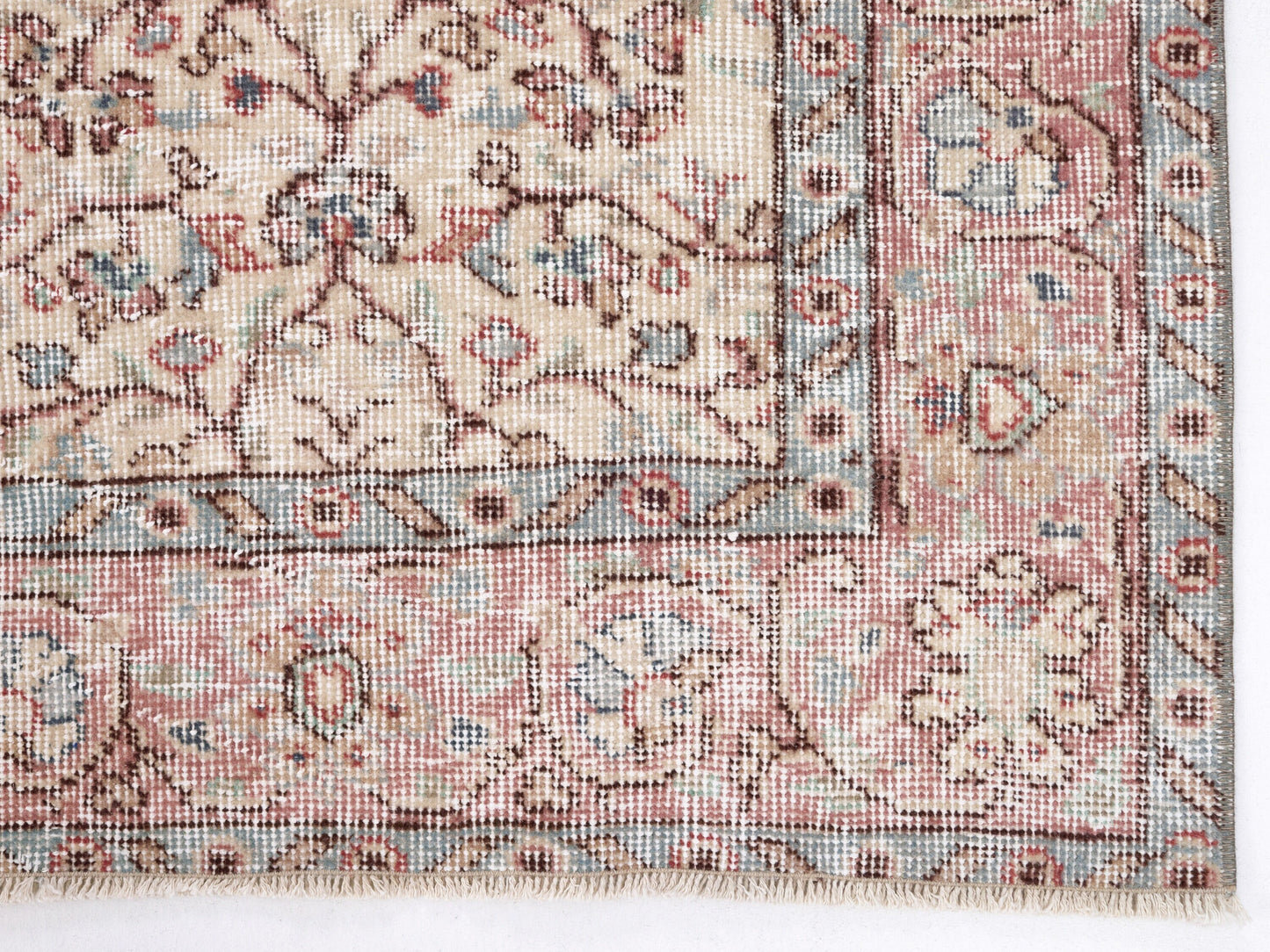 Area Rug, Handmade Rug, Neutral Muted Unique Rug, Bohemian Eclectic Rug, Vintage Rug, Turkish Oushak Rug, Rug 5x9, Living Room Rug, 10416
