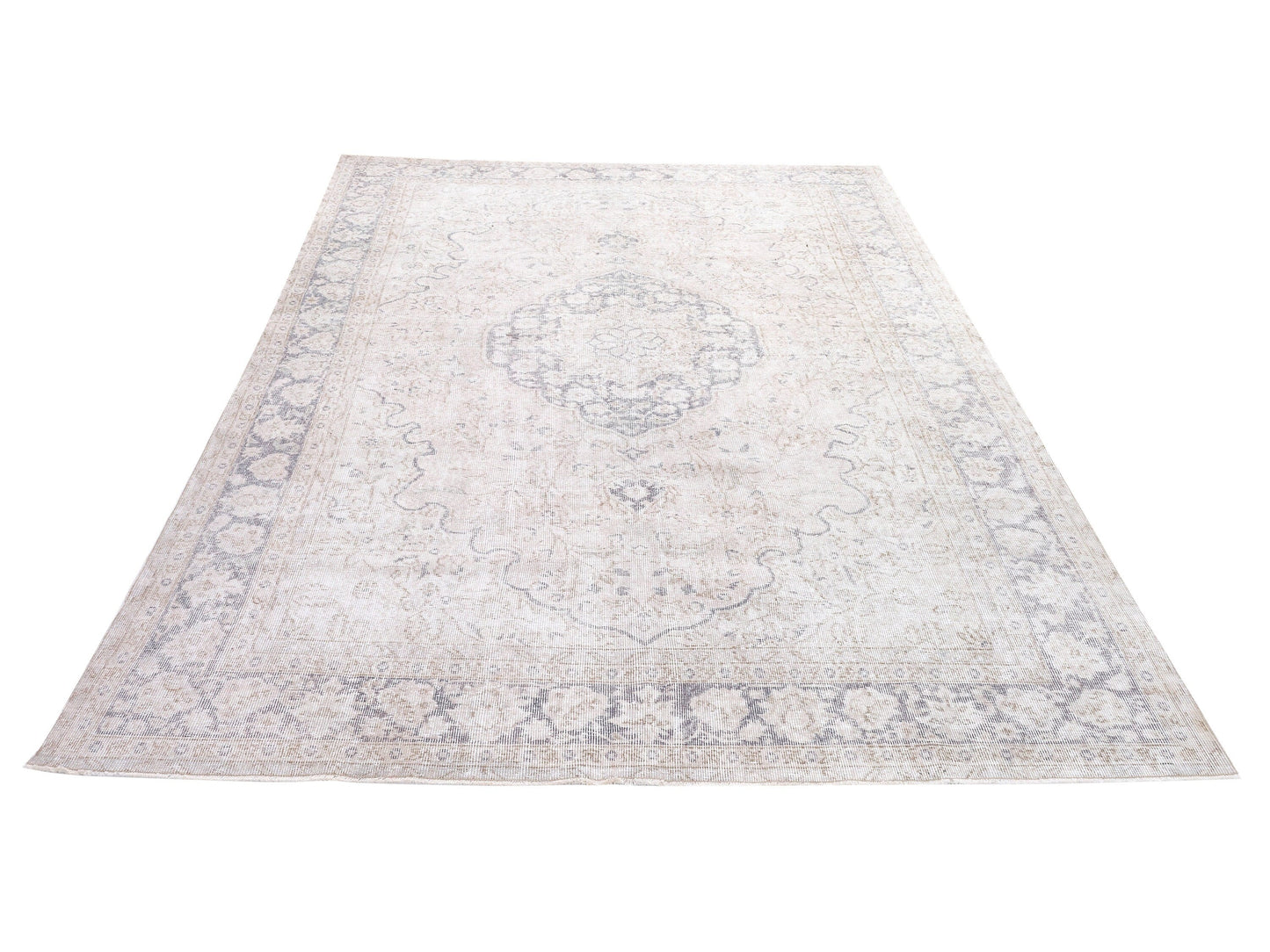 Turkish Rug, Coastal Decor, Vintage Handmade Muted Rug, Neutral Area Faded Rug, Oushak Unique Rug, Turkey Rug, Rug 6x10, Bedroom Rug, 10430