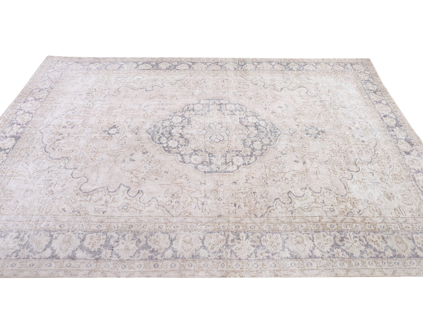 Turkish Rug, Coastal Decor, Vintage Handmade Muted Rug, Neutral Area Faded Rug, Oushak Unique Rug, Turkey Rug, Rug 6x10, Bedroom Rug, 10430