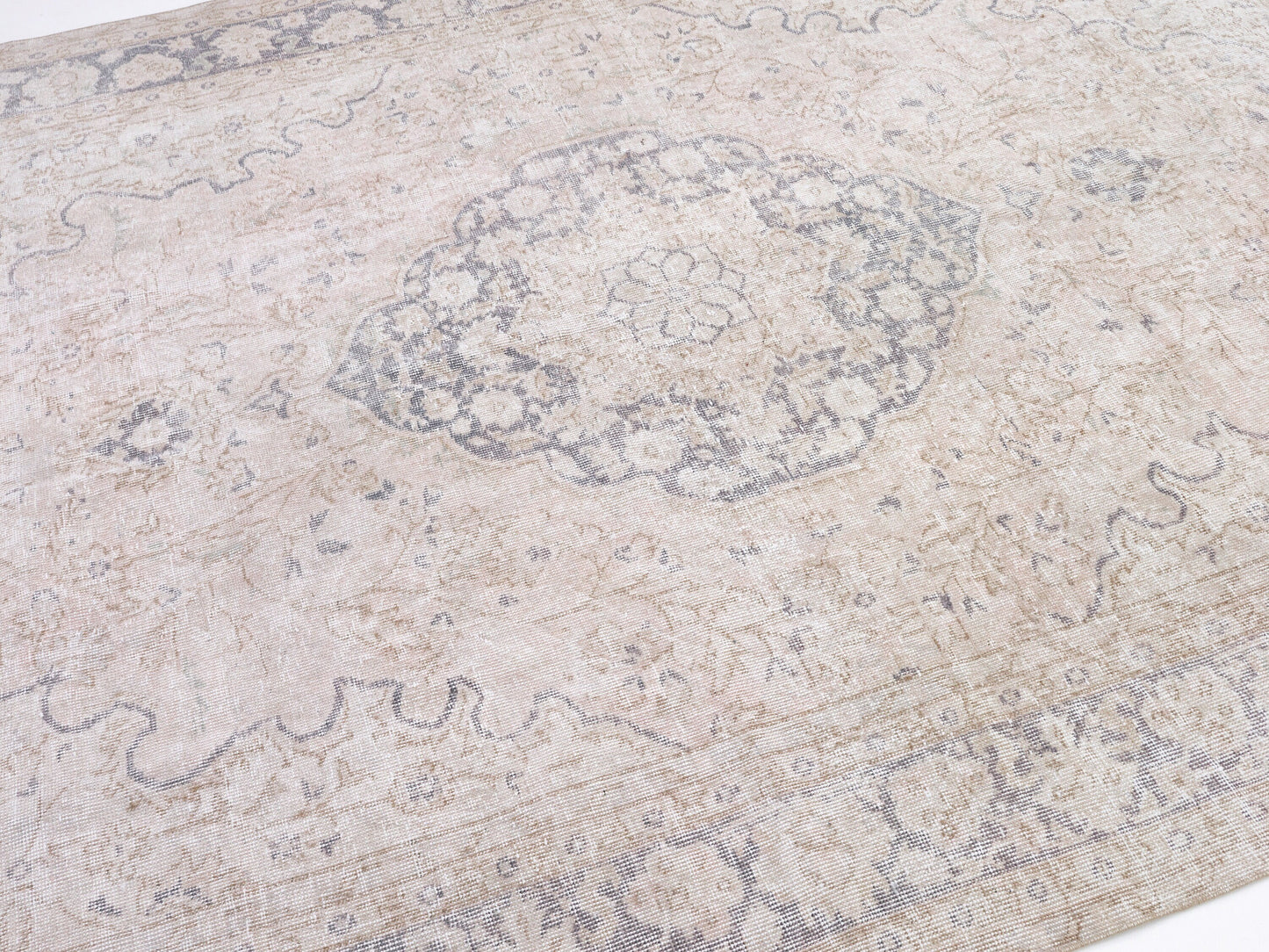 Turkish Rug, Coastal Decor, Vintage Handmade Muted Rug, Neutral Area Faded Rug, Oushak Unique Rug, Turkey Rug, Rug 6x10, Bedroom Rug, 10430