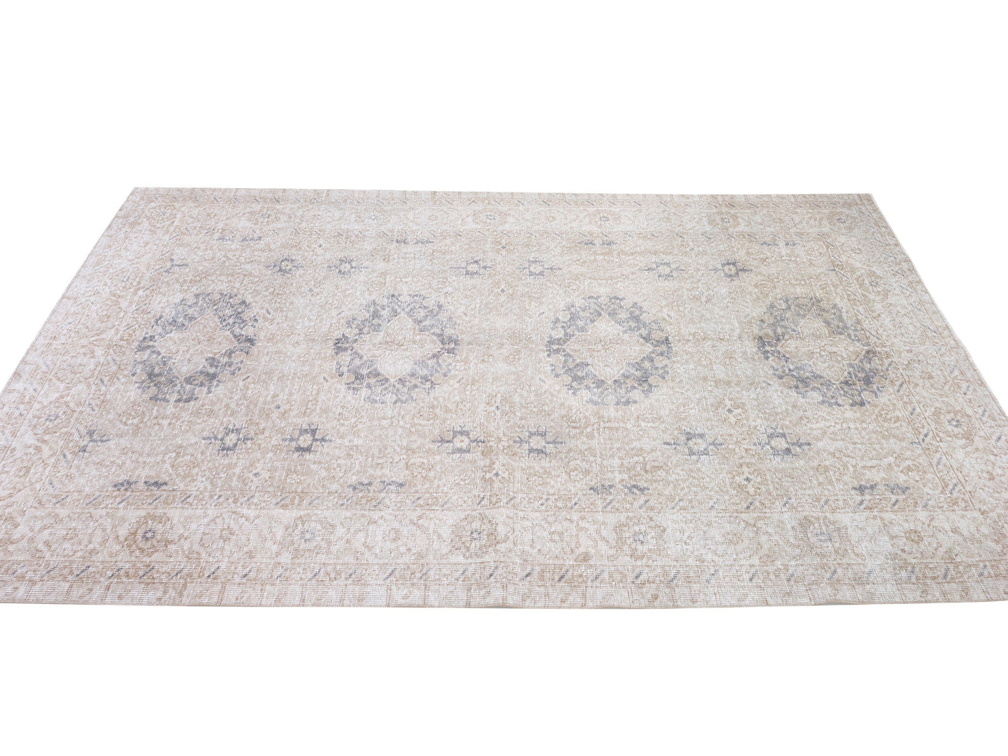 Turkish Rug 5x8, Handmade Area Floor Rug, Vintage Oushak Faded Rug, Neutral Muted Rug, Living Room Rug, Turkey Rug, Scandinavian Rug, 10447