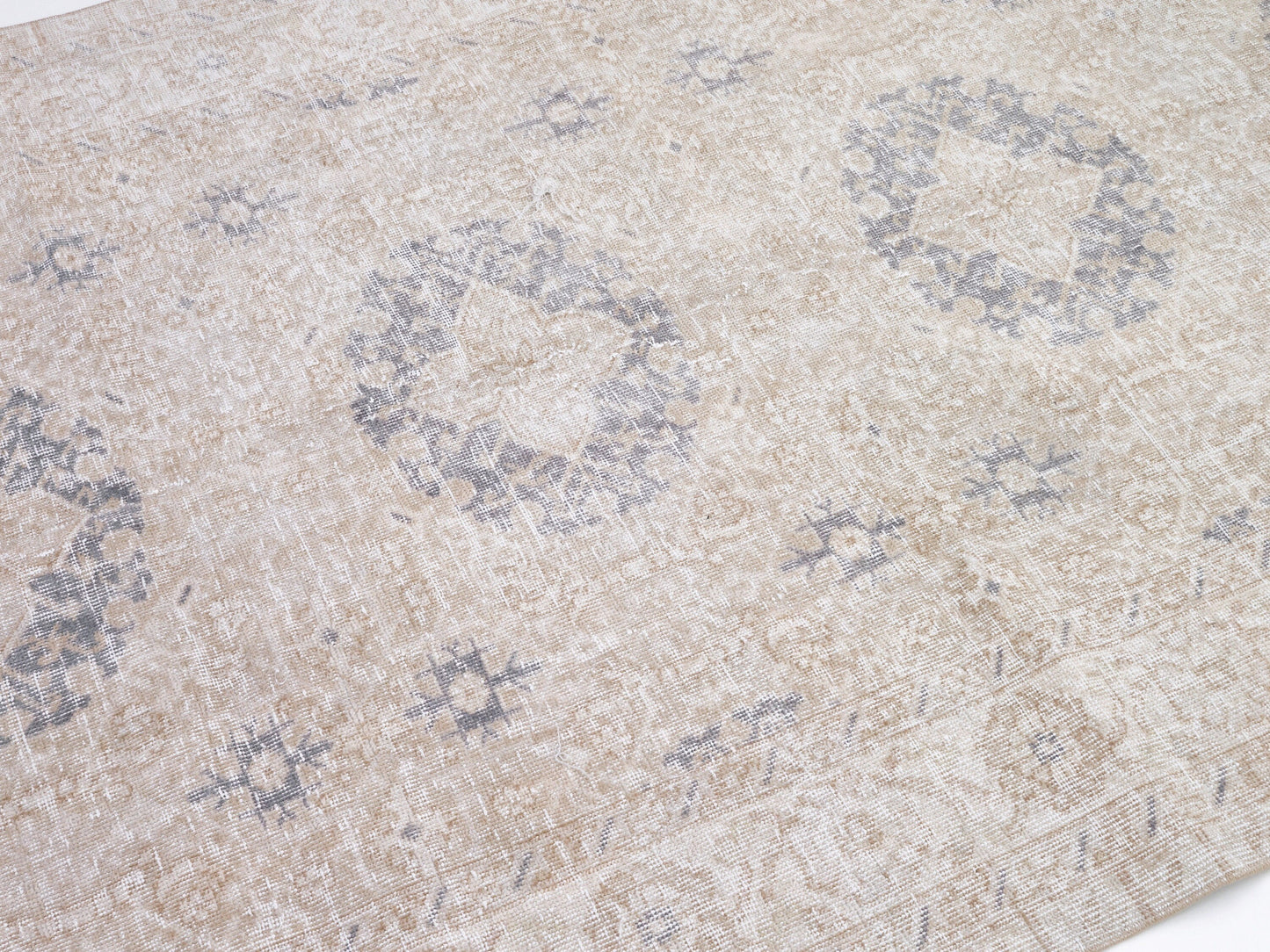 Turkish Rug 5x8, Handmade Area Floor Rug, Vintage Oushak Faded Rug, Neutral Muted Rug, Living Room Rug, Turkey Rug, Scandinavian Rug, 10447