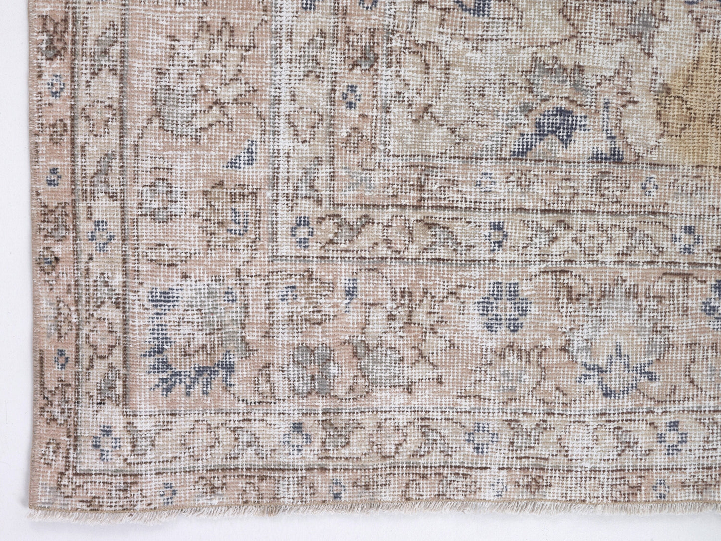 Primitive Rug, Vintage Oushak Faded Rug, Turkish Handmade Rustic Rug, Office Rug, Neutral Area Floor Rug, Carpet Rug, Rug 6x9, 10466