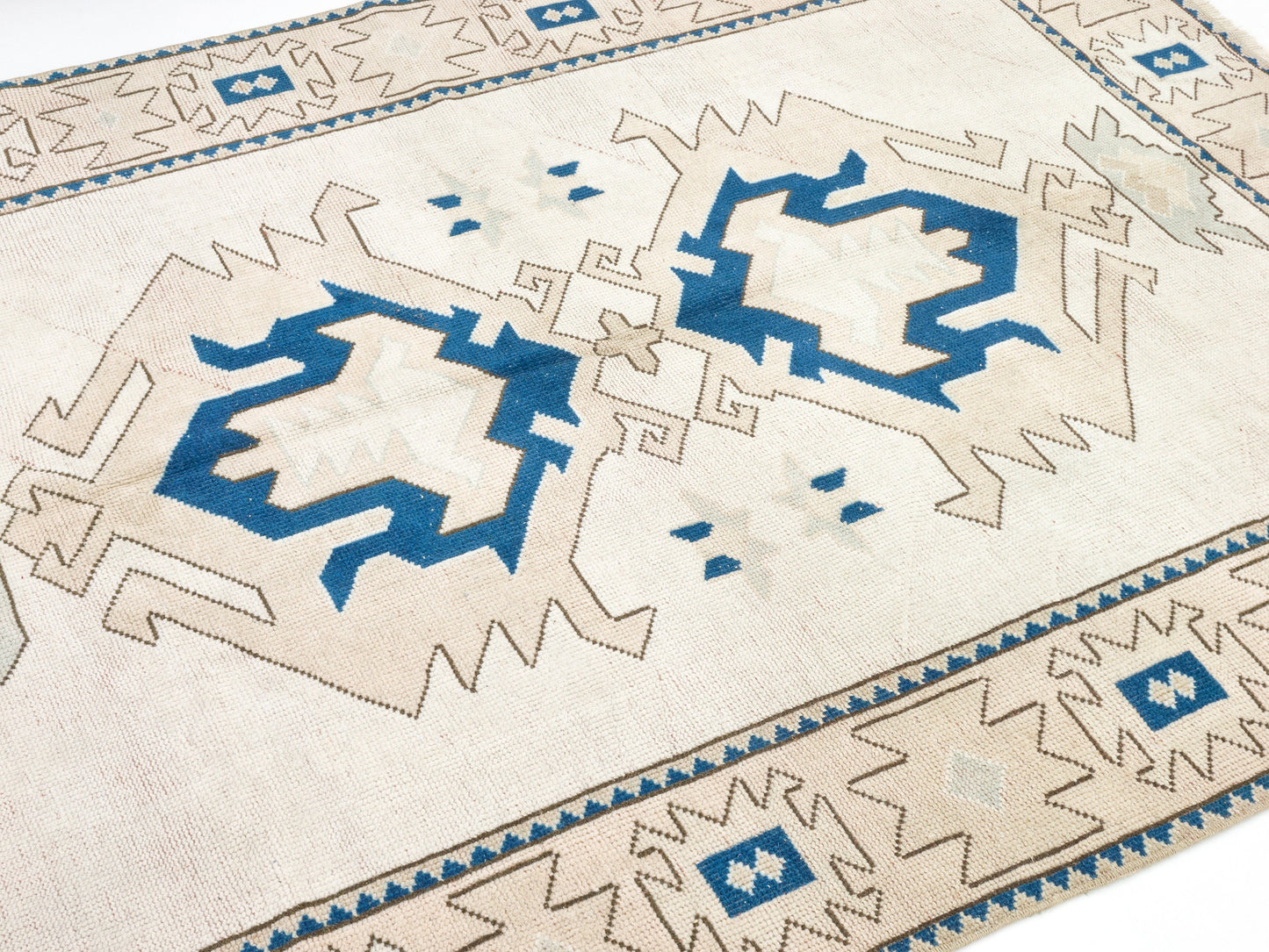 Contemporary Decor, Neutral Unique Rug, Oushak Rug 5x7, Turkish Handmade Area Rug, Vintage Floor Rug, Kid Room Rug, Turkish Carpet, 9486