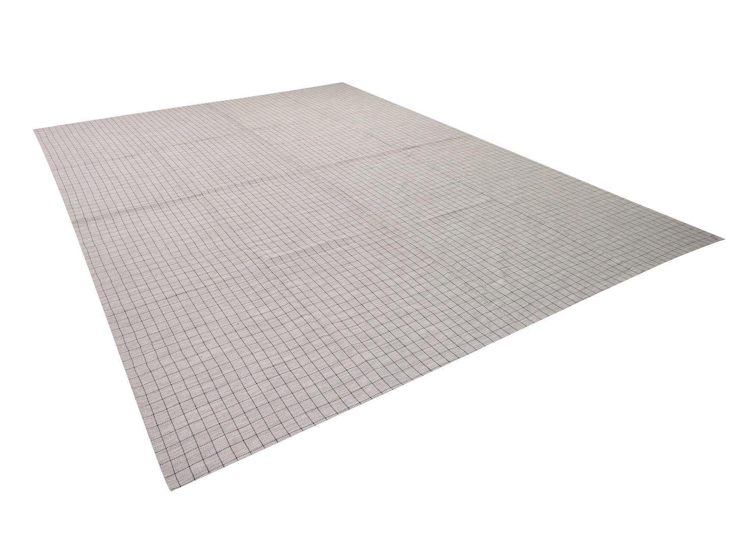 Handmade Vintage Kilim Rug, Kilim Rug 10x13, Oversize Rug, Gray Rug, Plaid Kilim Rug, Living Room Rug, Large Rug, Kilim Rug, 8244