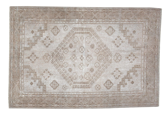 Turkish Handmade Area Rug, Vintage Oushak Rug, Neutral Muted Rug, Office Rug, Contemporary Decor, Carpet Rug, Rug 4x6, Turkey Rug, 12446