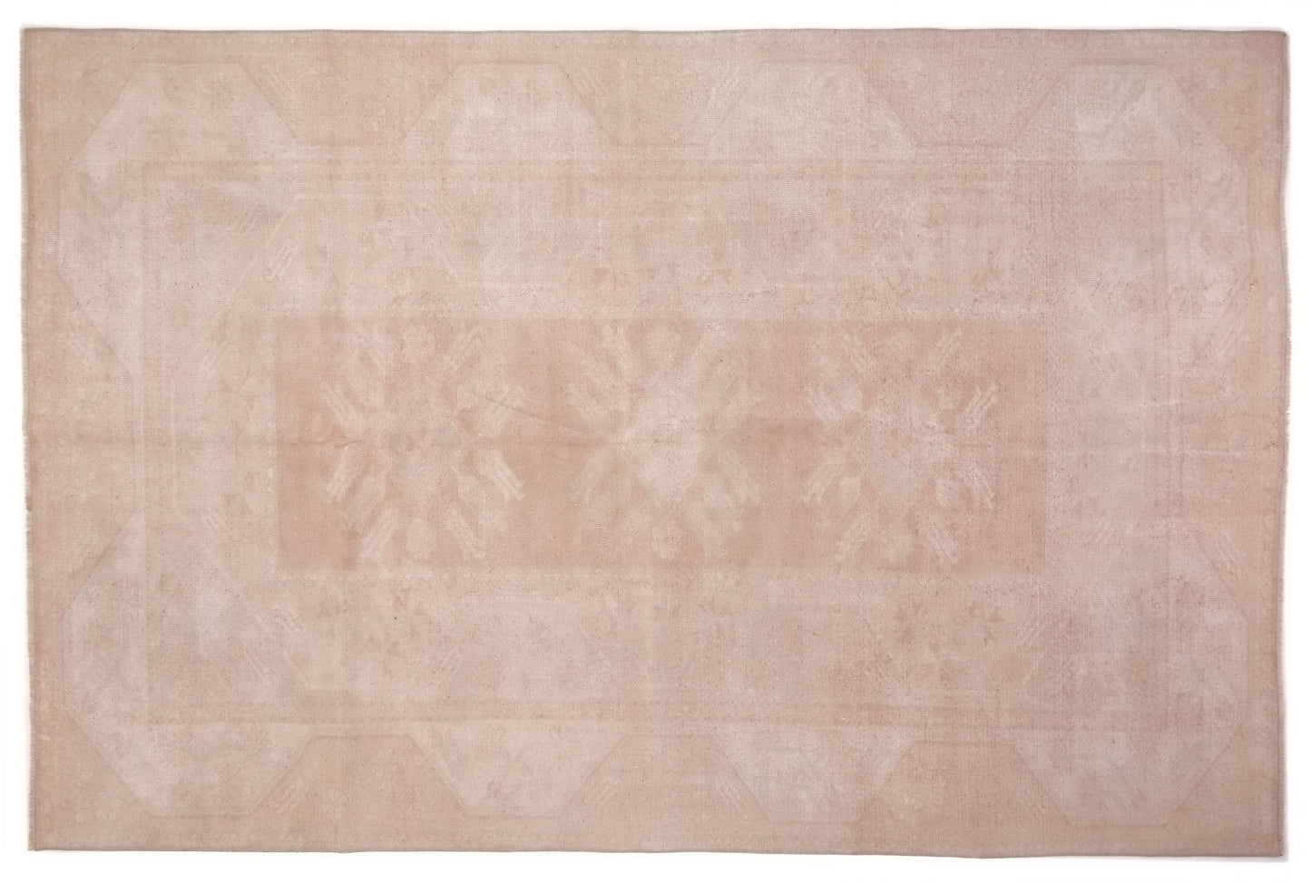 Faded rug, Oushak Rug, Vintage Rug, Turkish rug, 7x10 Rug, Handmade Rug, Small Oushak Rug, Neutral rug, Farmhouse decor, Unique rug, 9951