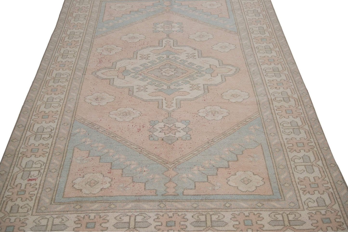 4x6 Rug Turkish, Oushak rug, Vintage Rug, Muted rug, Pastel rug, Carpet rug, Vintage Oushak Turkish Carpet ,Coastal decor,Bedroom rug,7332