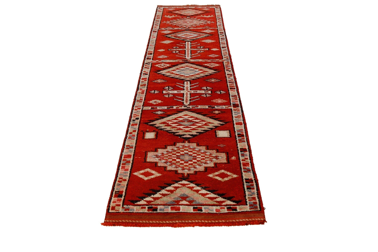 Antique Oriental Turkish Oushak Vintage Hallway Carpet Floor Entryway Kitchen One of a kind Boho Runner rug, 7794