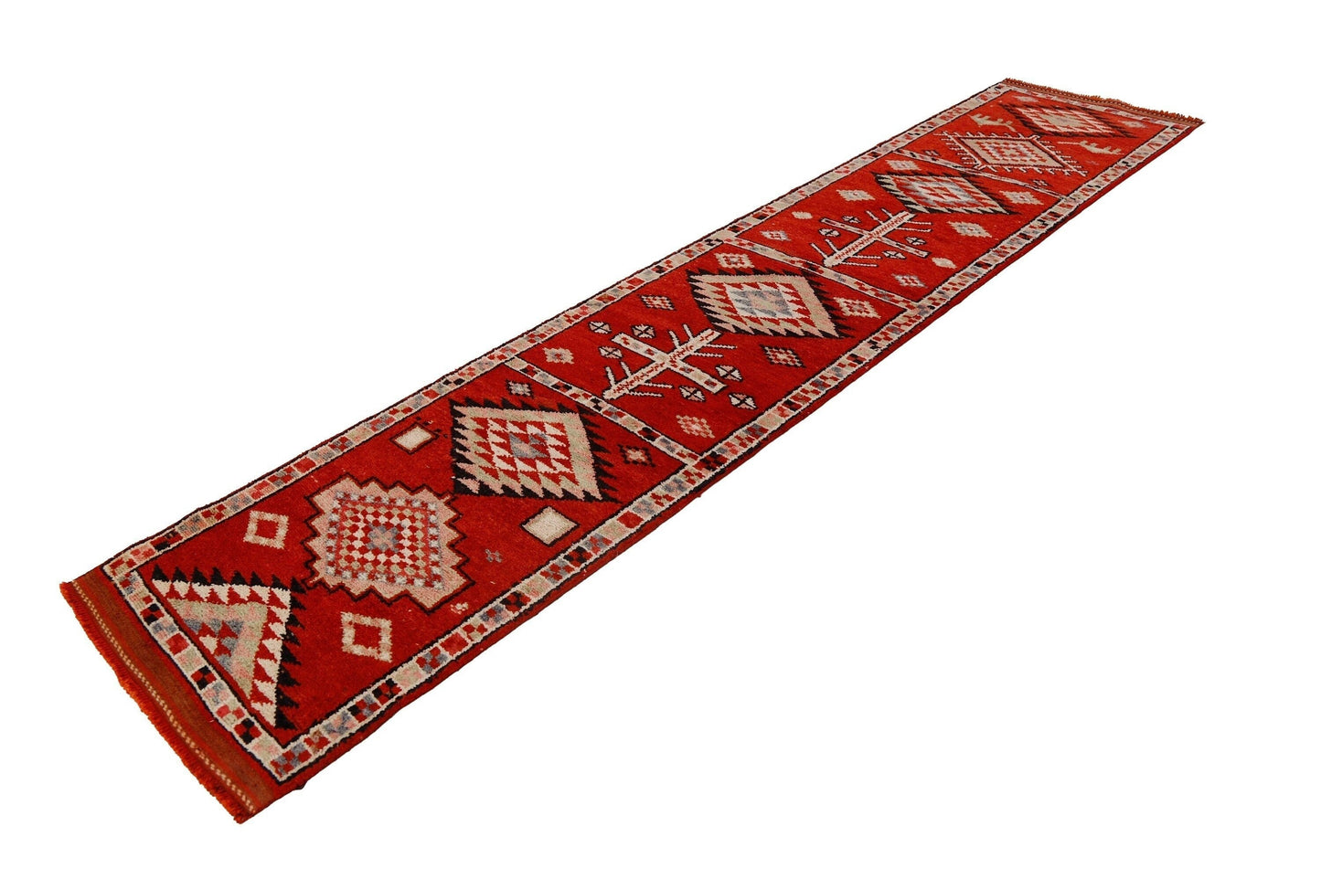 Antique Oriental Turkish Oushak Vintage Hallway Carpet Floor Entryway Kitchen One of a kind Boho Runner rug, 7794