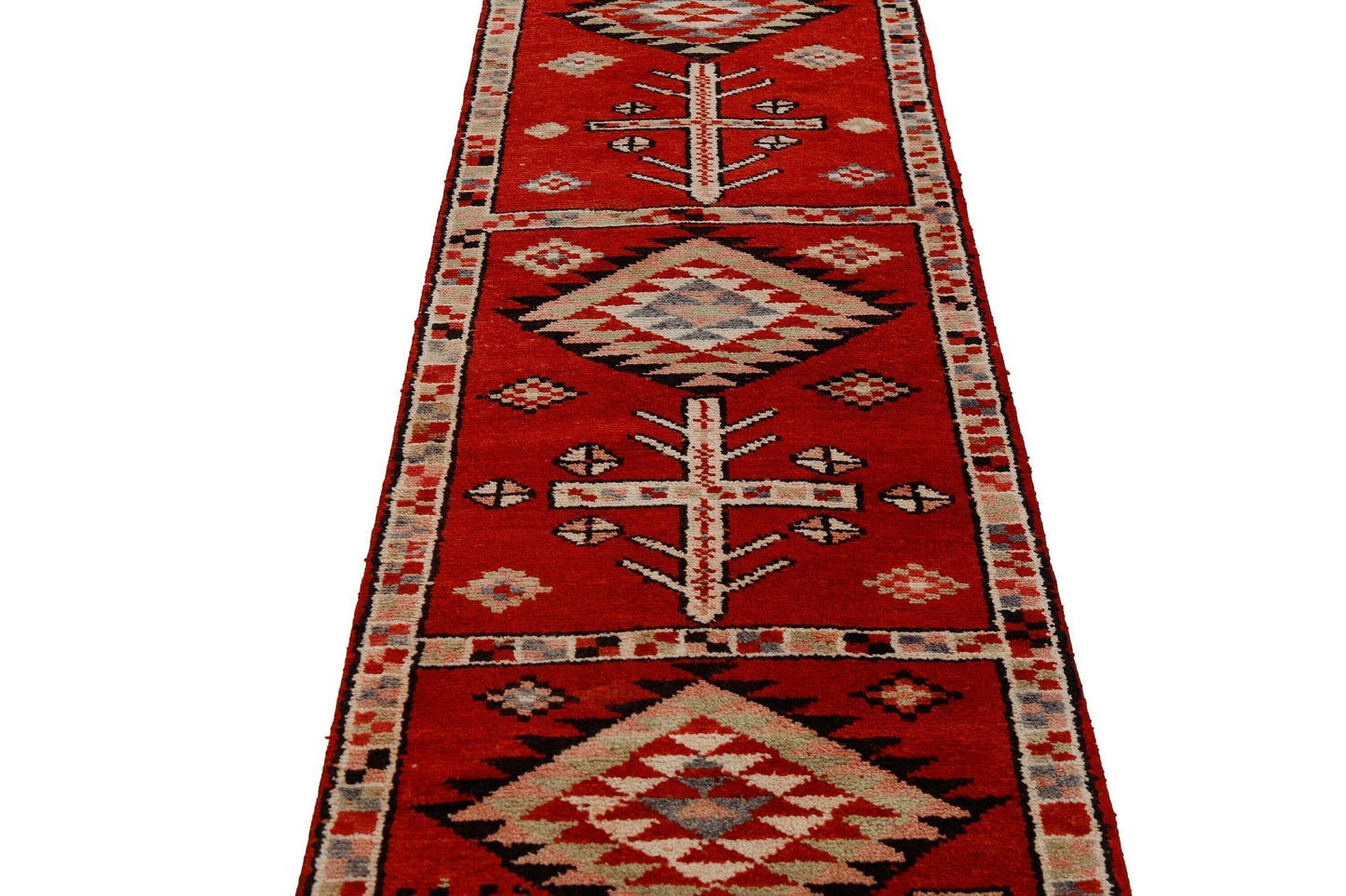 Antique Oriental Turkish Oushak Vintage Hallway Carpet Floor Entryway Kitchen One of a kind Boho Runner rug, 7794