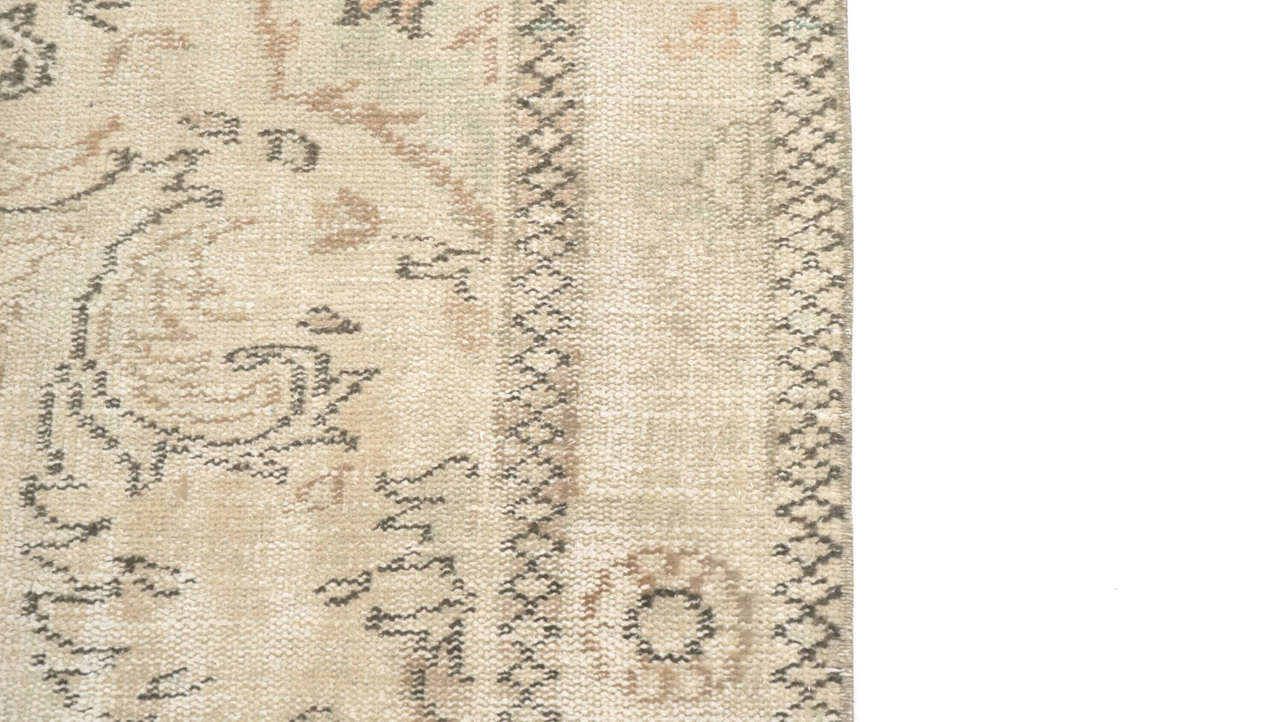 Turkish Oushak Rug 7x12, Large Vintage Beige Carpet Rug, Handmade Rug, Neutral Area rug, Farmhouse Rug, Unique rug, Area rug, 7003