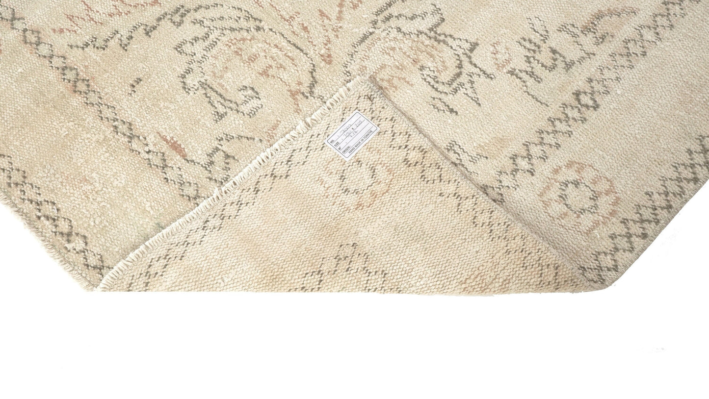 Turkish Oushak Rug 7x12, Large Vintage Beige Carpet Rug, Handmade Rug, Neutral Area rug, Farmhouse Rug, Unique rug, Area rug, 7003