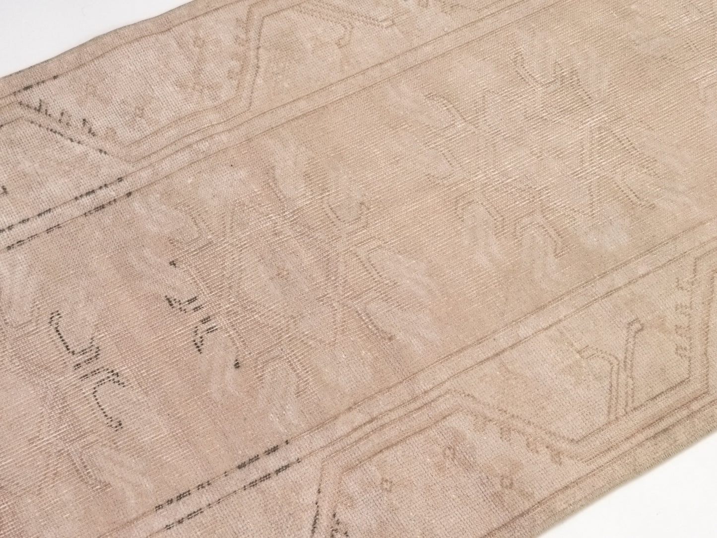 Vintage Hallway Runner, Oushak Turkish Runner Rug, Carpet Runner, Rug Runner 3x10, Kitchen Runner Rug, Bedroom rug, Entryway Rug, 9975