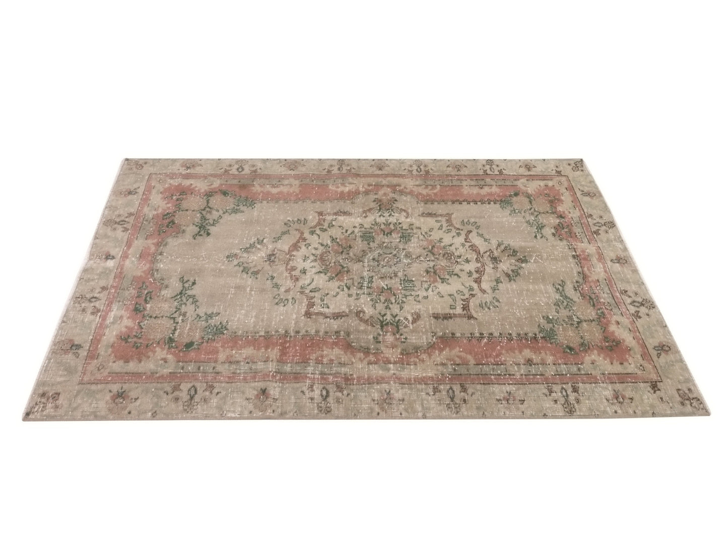 Vintage Rug, Anatolia Rug, Oushak Rug , Handmade rug, Neutral Rug, Small Rug, 4x5 Rug ,Wool Rug , Turkey rug, One of a kind Rug, 9635
