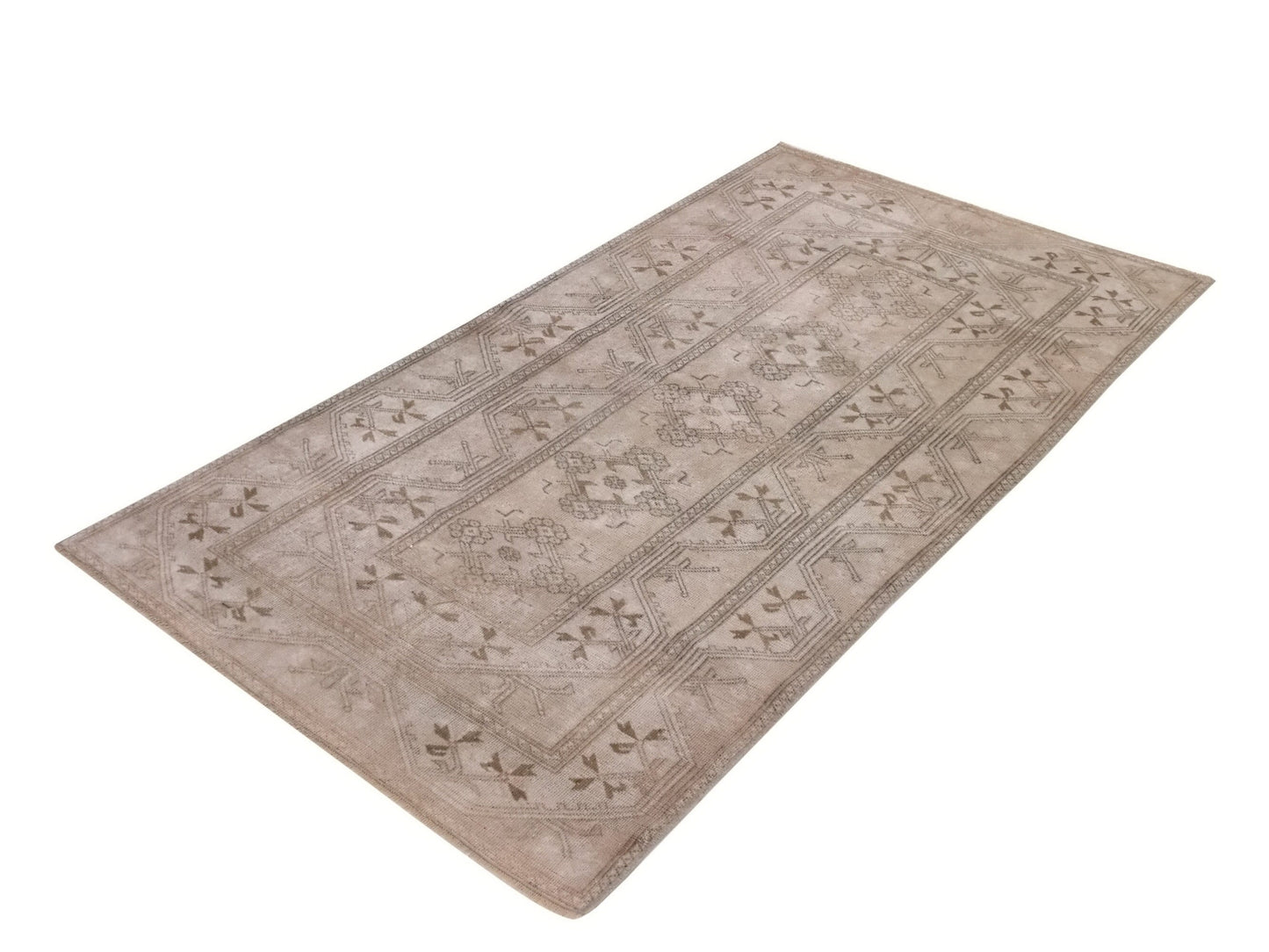Area Beige Turkish Rug, Vintage Turkish Carpet Rug, One of a kind, Handmade rug, Turkey rug, Rug 4x6, Bedroom rug, Wool rug,Carpet rug,10031