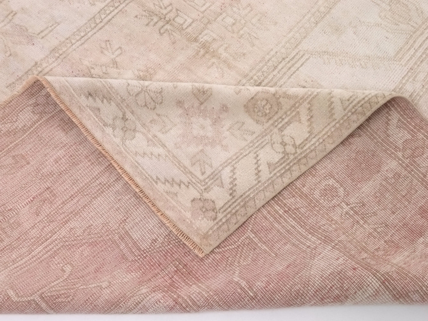 Faded rug, Oushak Rug, Vintage Rug, Turkish rug, 7x9 Rug, Handmade Rug, Area Oushak Rug, Neutral rug, Farmhouse decor, Beige rug 7x10, 9992