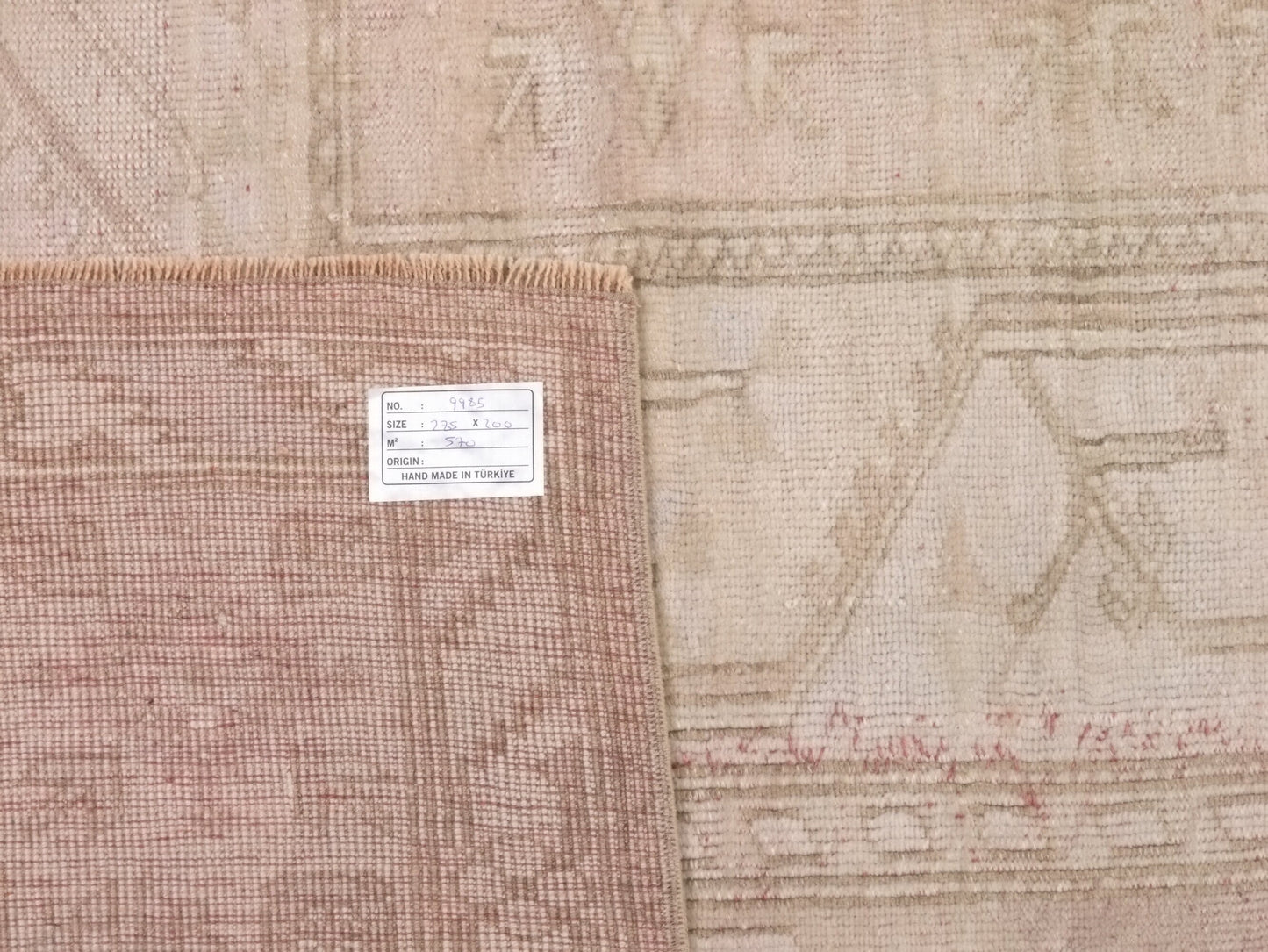 Faded rug, Oushak Rug, Vintage Rug, Turkish rug, 7x9 Rug, Handmade Rug, Area Oushak Rug, Neutral rug, Farmhouse decor, Beige rug 7x10, 9992