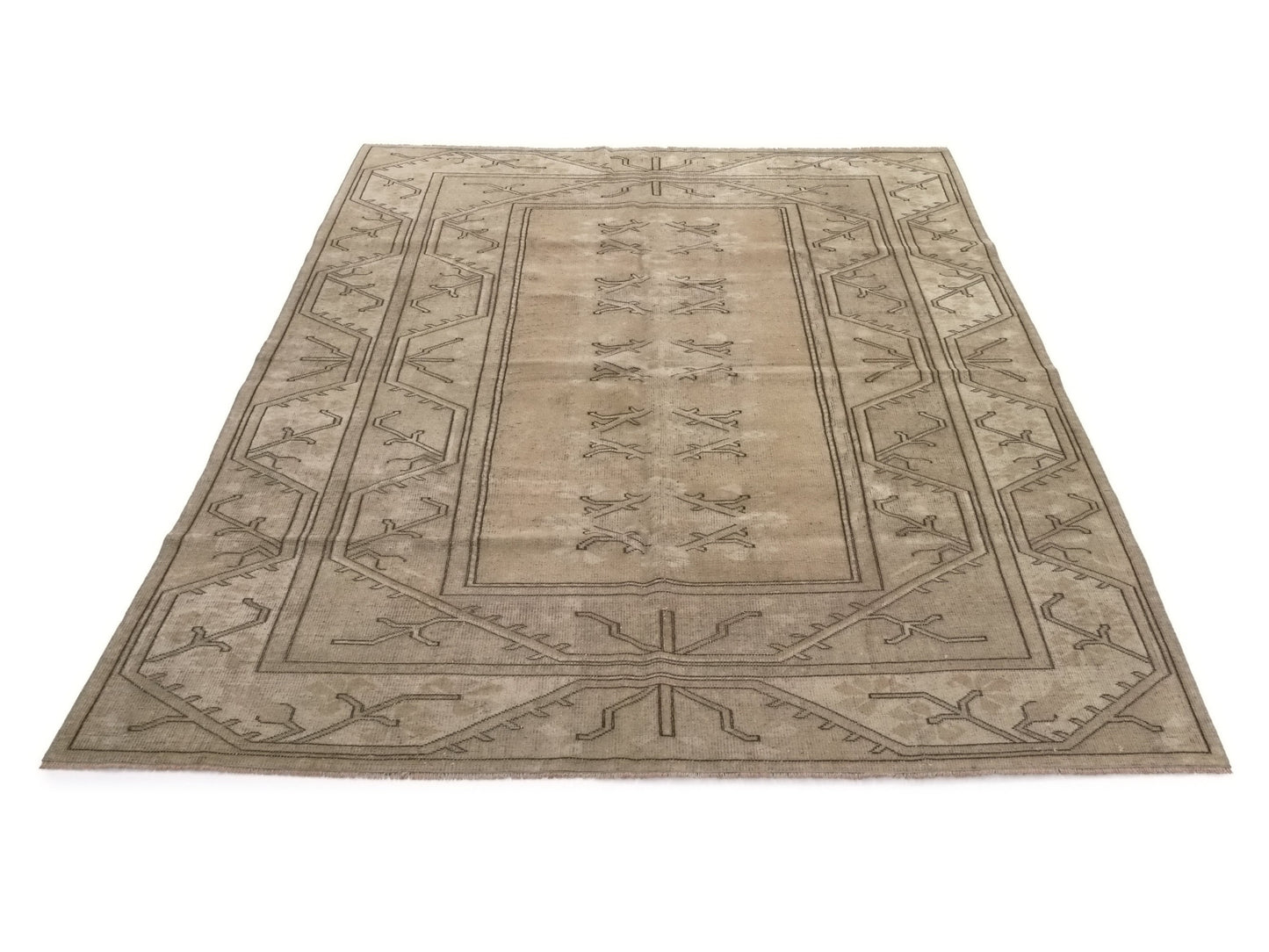 Wool Turkish Rug, Small Area Rug, Vintage Oushak Rug, 5x8 Rug, Handmade Rug, Vintage Small Rug, Bedroom rug, Office rug, Floral rug, 9559