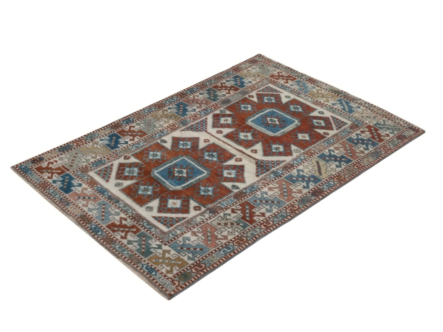 4x6 Area rug, Antique Handmade Vintage Rug, Anatolian Turkish Oushak Rug, Ethnic Neutral Rug, Tribal rug , Small Carpet Rug, 9452