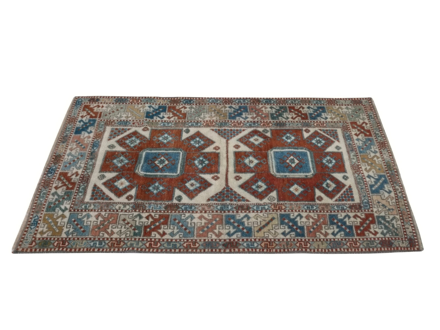 4x6 Area rug, Antique Handmade Vintage Rug, Anatolian Turkish Oushak Rug, Ethnic Neutral Rug, Tribal rug , Small Carpet Rug, 9452