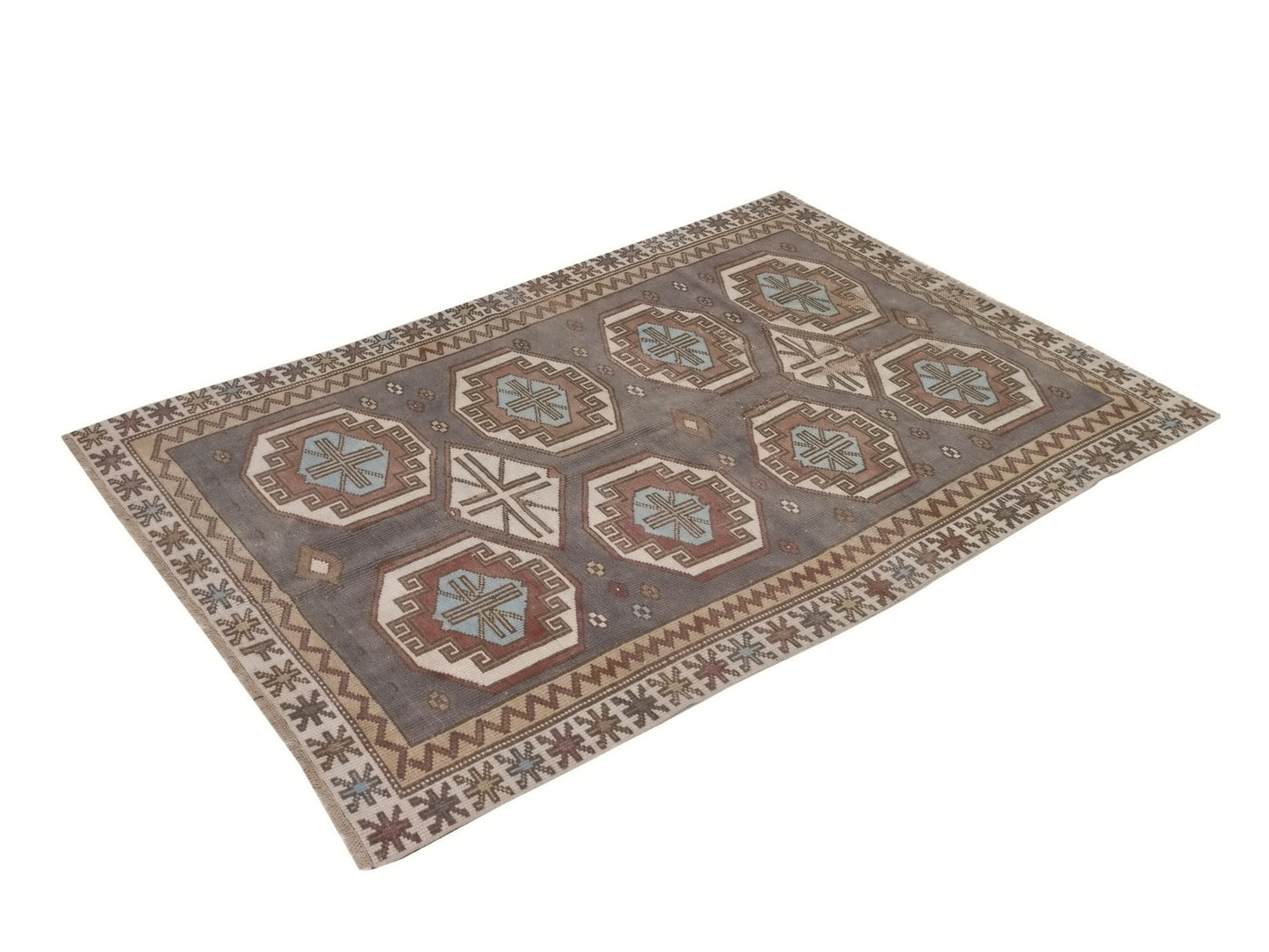 4x6 Turkish rug, Oushak Rug, Neutral rug, Vintage Rug, Carpet rug, Handmade rug, Turkey rug, Vintage carpet, Oushak Turkish Carpet, 9094