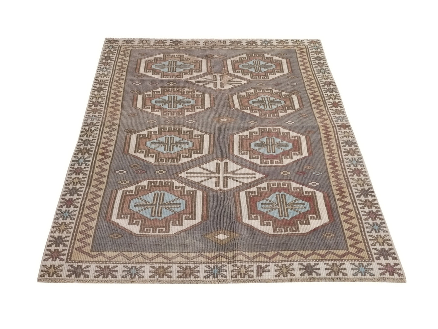 4x6 Turkish rug, Oushak Rug, Neutral rug, Vintage Rug, Carpet rug, Handmade rug, Turkey rug, Vintage carpet, Oushak Turkish Carpet, 9094