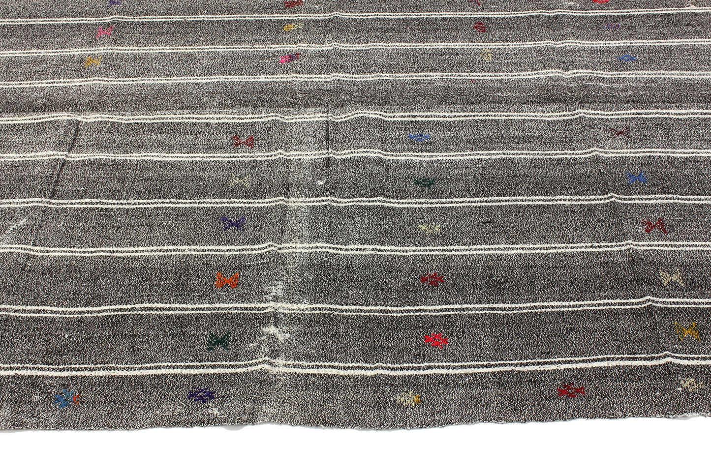 5x7 Vintage Turkish Kilim Rug, Gray Boho Eclectic Flat weave Decorative KİLİM RUG, Nursery Rug, Fine rug, Etsy Rug ,Goat hair, 4746