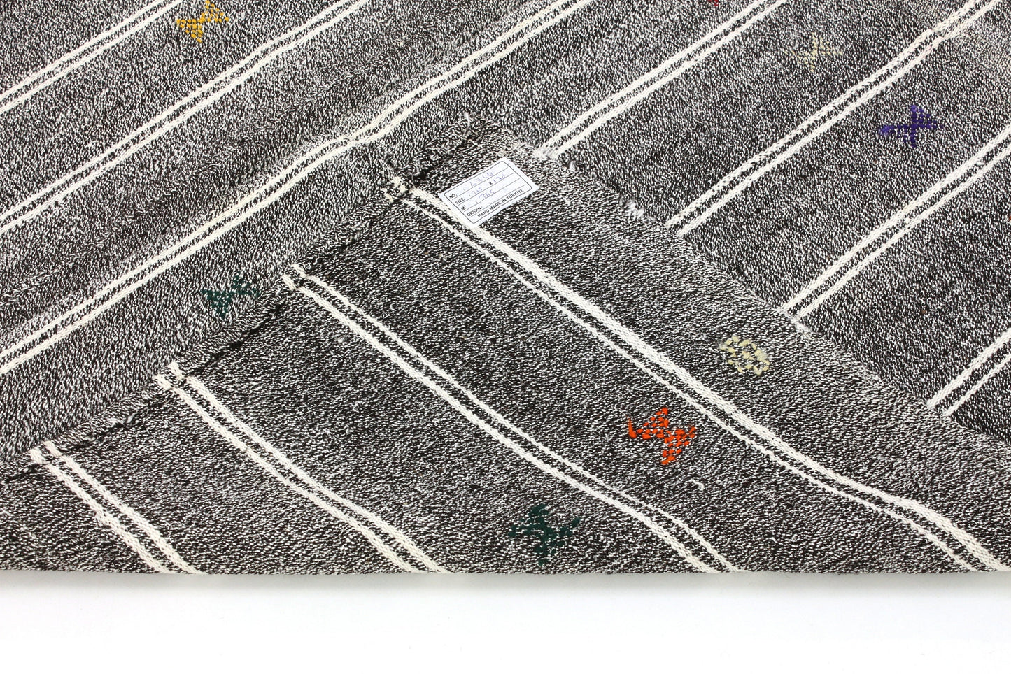 5x7 Vintage Turkish Kilim Rug, Gray Boho Eclectic Flat weave Decorative KİLİM RUG, Nursery Rug, Fine rug, Etsy Rug ,Goat hair, 4746