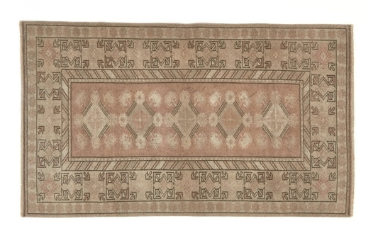 Handmade Oushak Area Rug 4x7,Neutral Turkish rug, Vintage Carpet rug, 4x7 Rug, Brown rug, One of a kind rug, Boho decor, Office rug, 8974