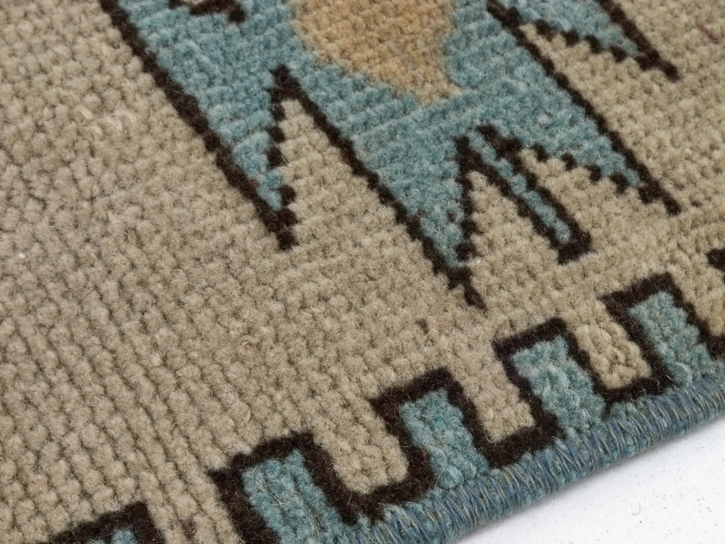 Turkish Oushak Rug, Vintage Turkish Rug, Small Area Rug, Handmade Carpet rug, Bedroom rug, Geometric Wool Rug Made in Turkey, 8928