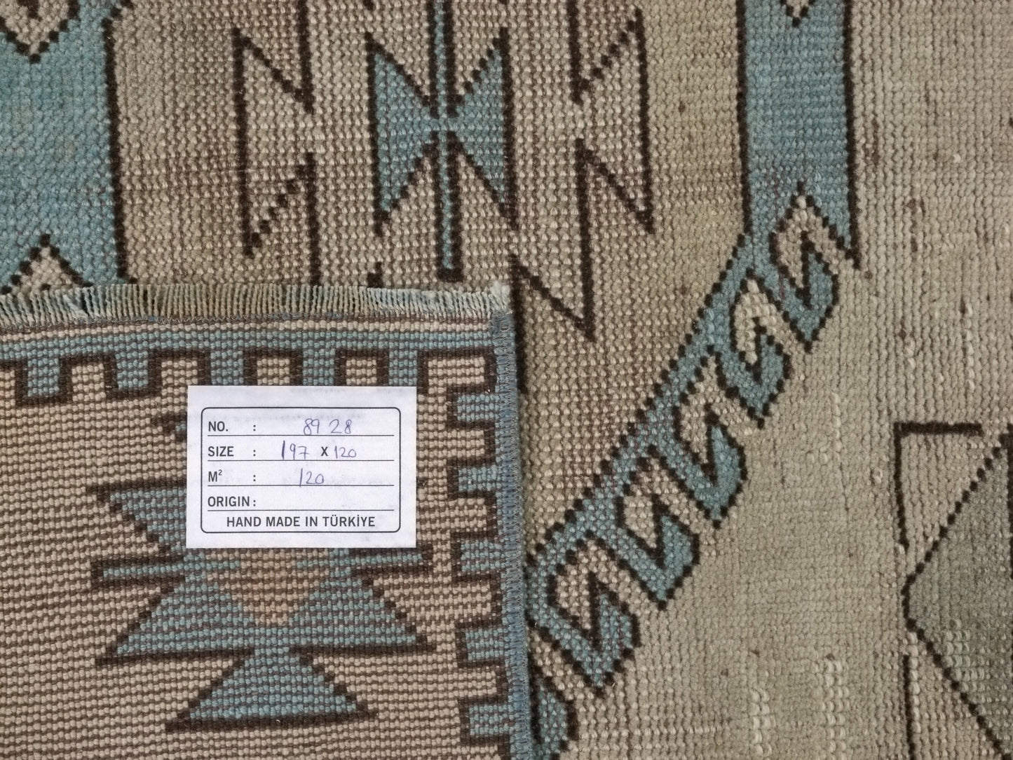 Turkish Oushak Rug, Vintage Turkish Rug, Small Area Rug, Handmade Carpet rug, Bedroom rug, Geometric Wool Rug Made in Turkey, 8928